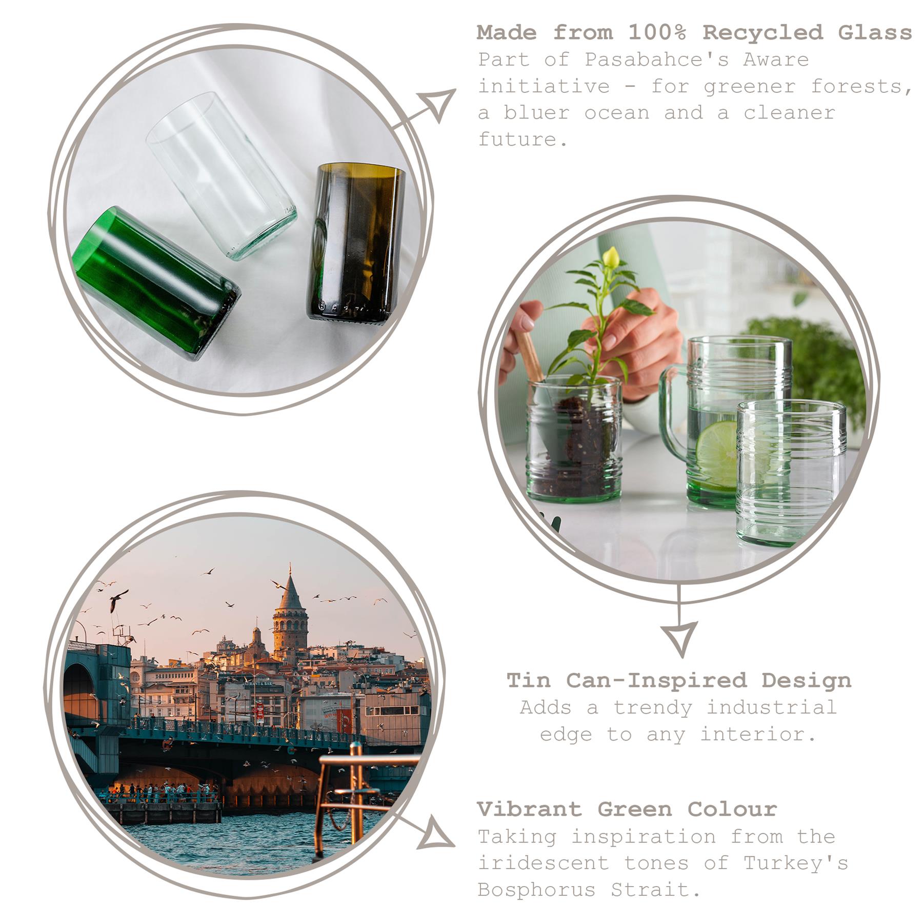 400ml Aware Tincan Recycled Glass Mug