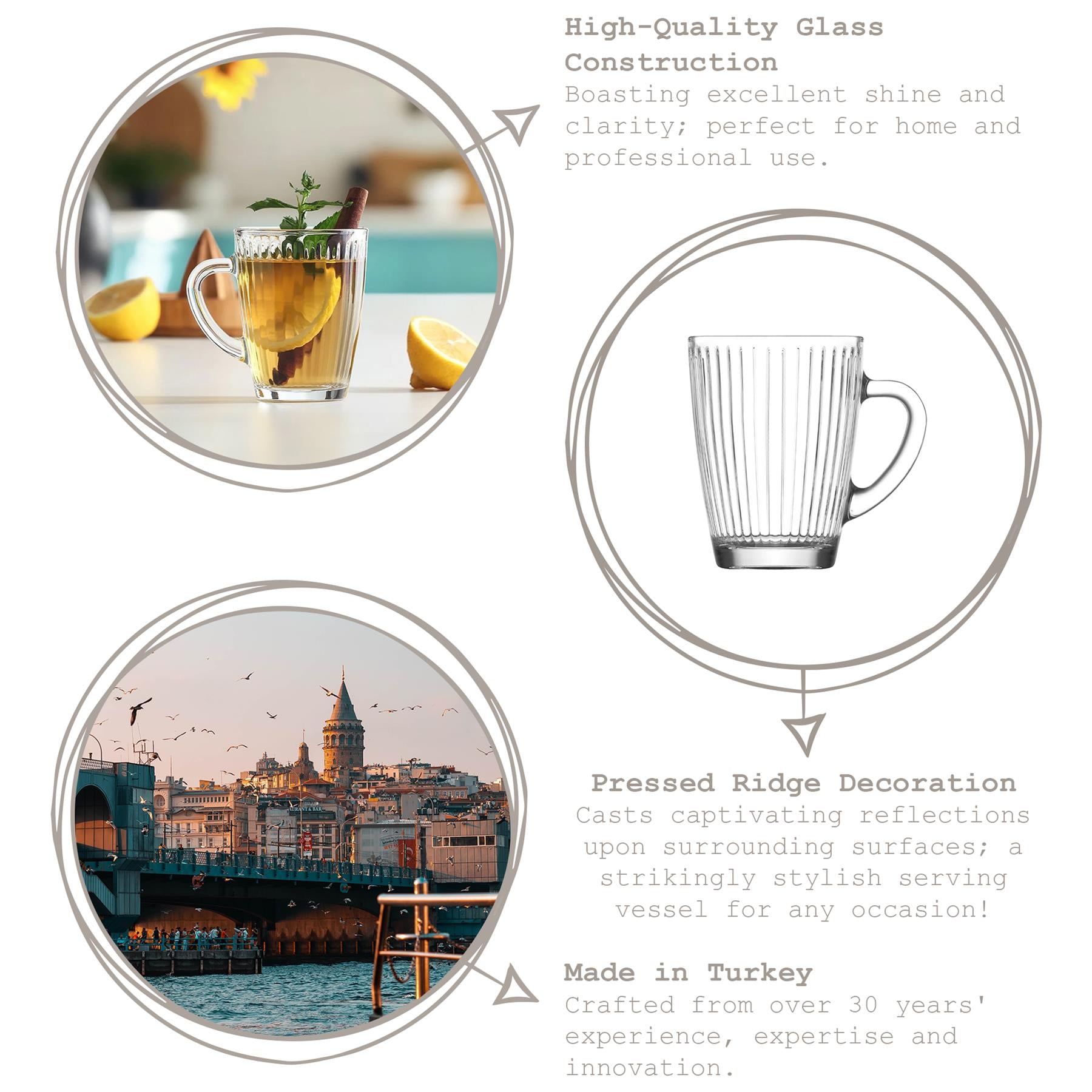 300ml Hestia Glass Mug