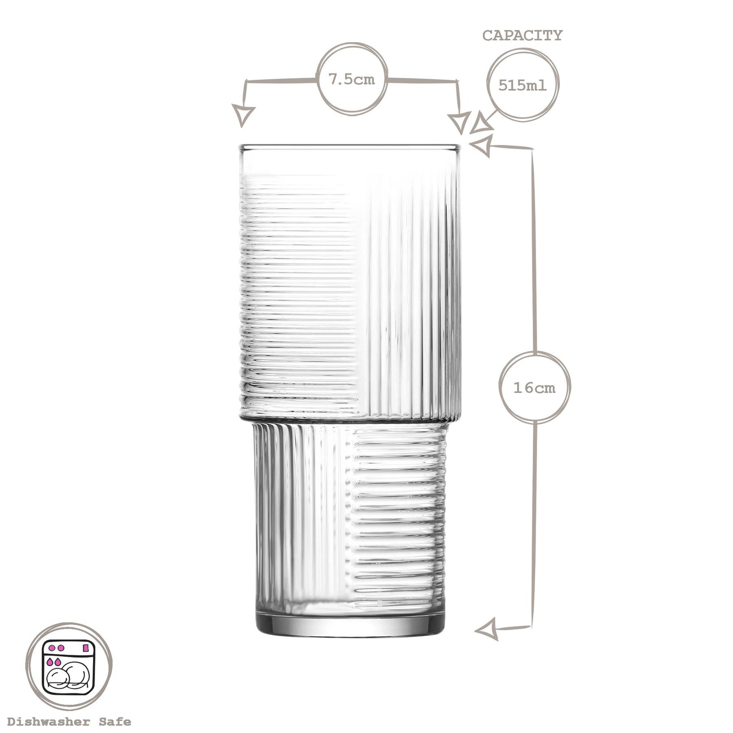 515ml Helen Stacking Highball Glass