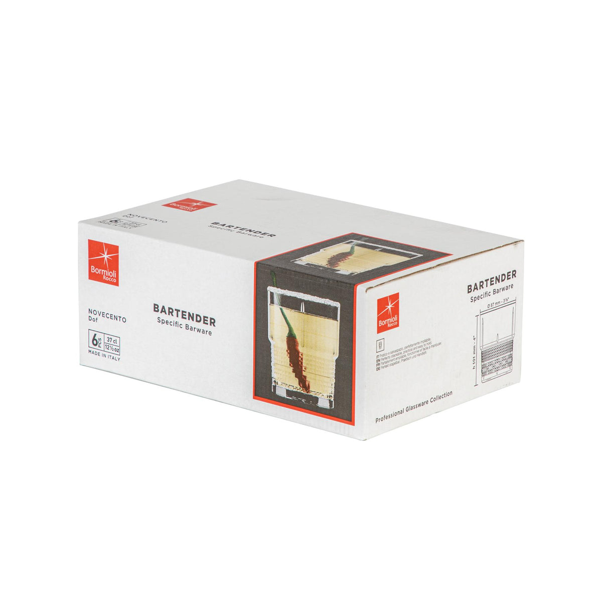370ml Bartender Novecento Glass Tumbler