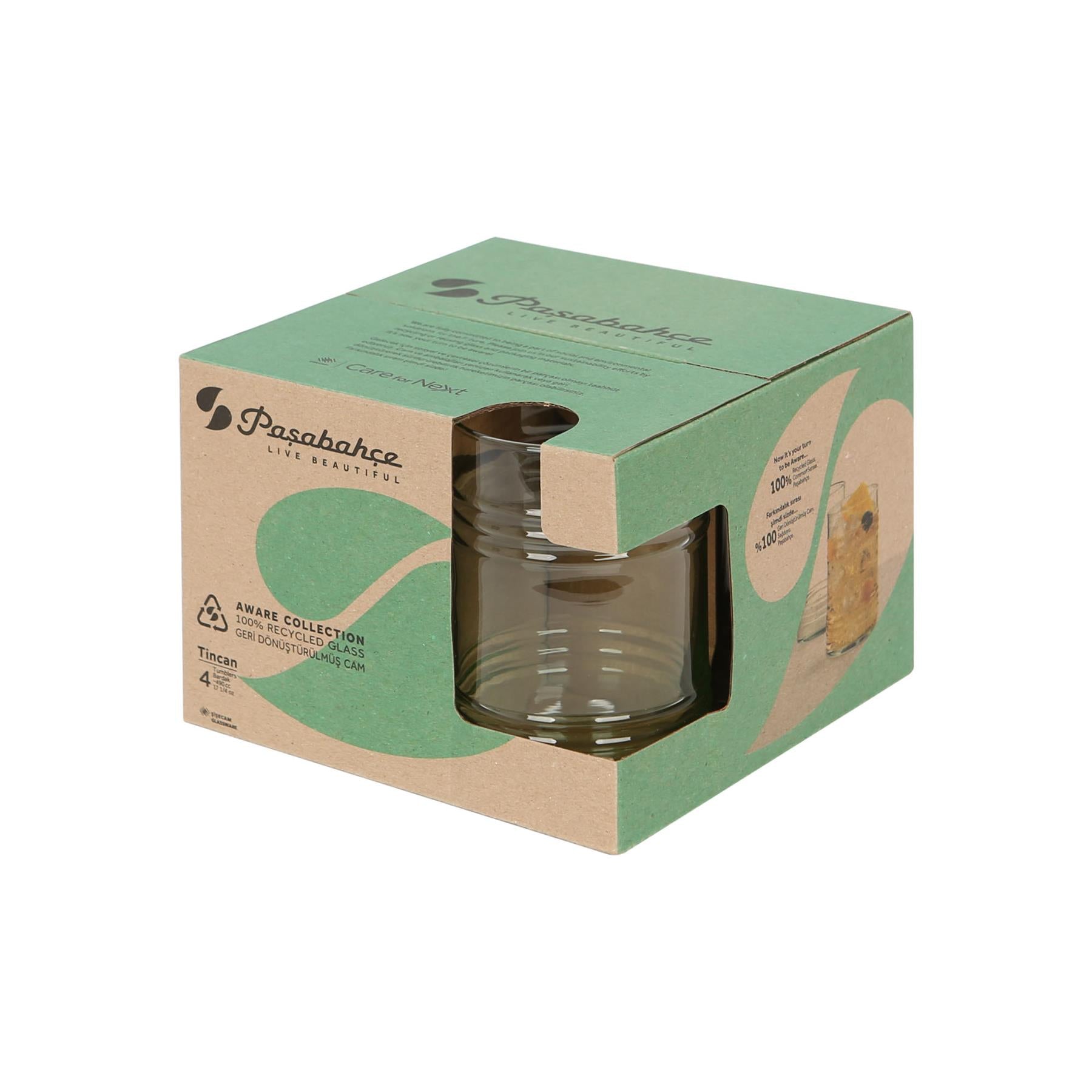 490ml Aware Tincan Recycled Highball Glass