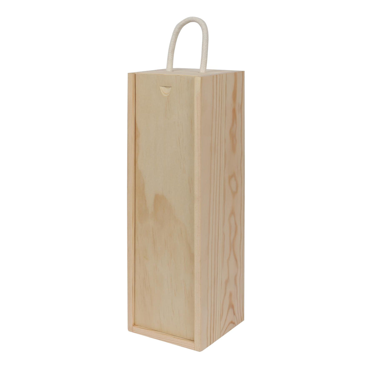 Wooden Champagne Wine Box - Single Bottle - Natural