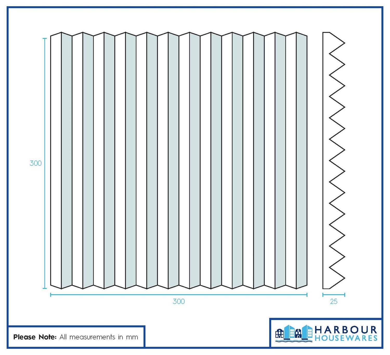 Square Foam Acoustic Panels - 2.5 x 30 x 30cm - Black - Pack of 12
