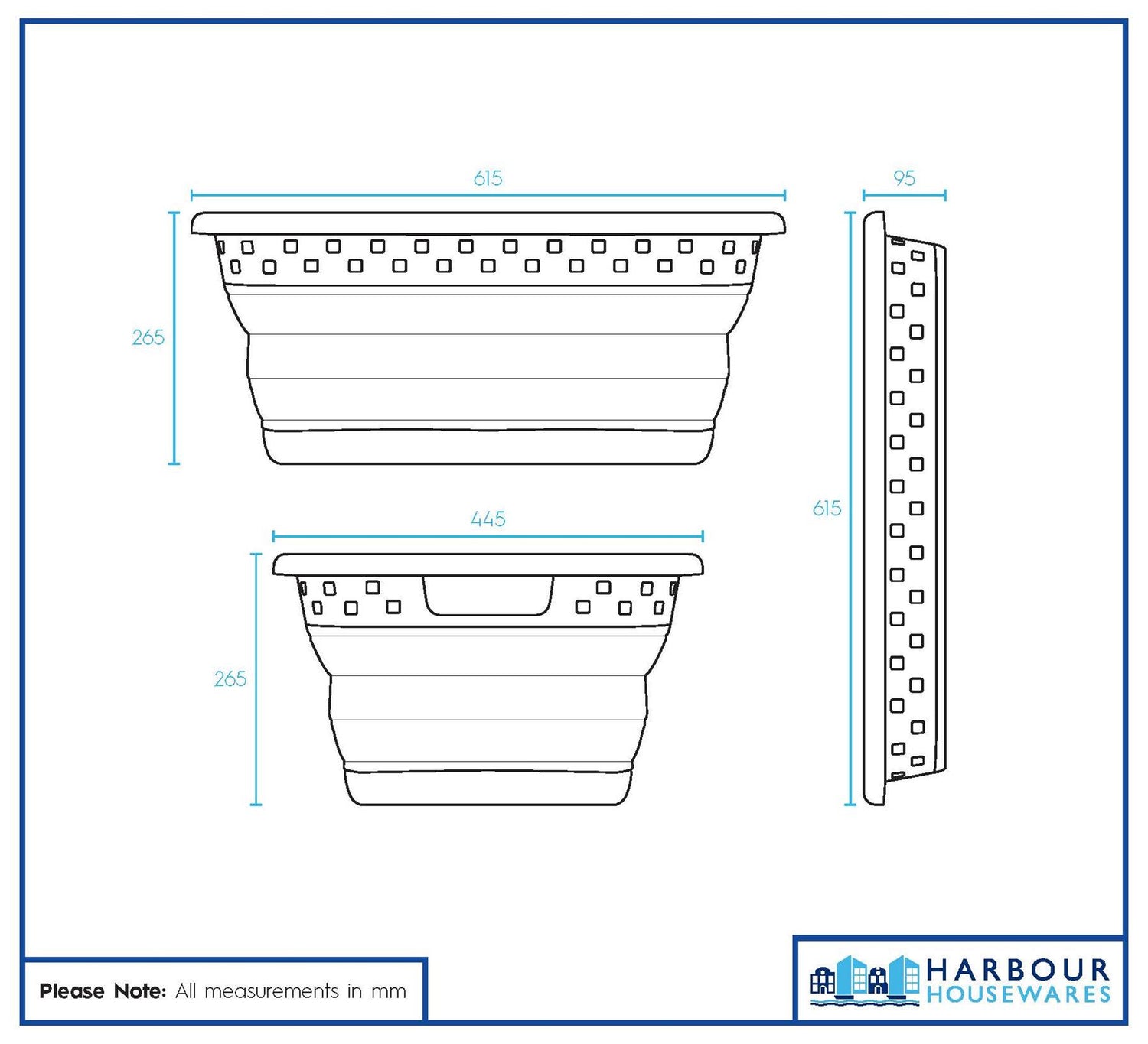42L Collapsible Laundry Basket - White/Grey