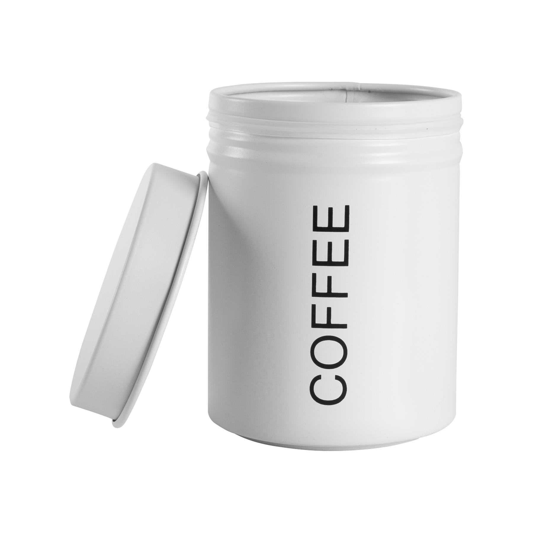 Harbour Housewares Vintage Coffee Storage Canister - Matte White