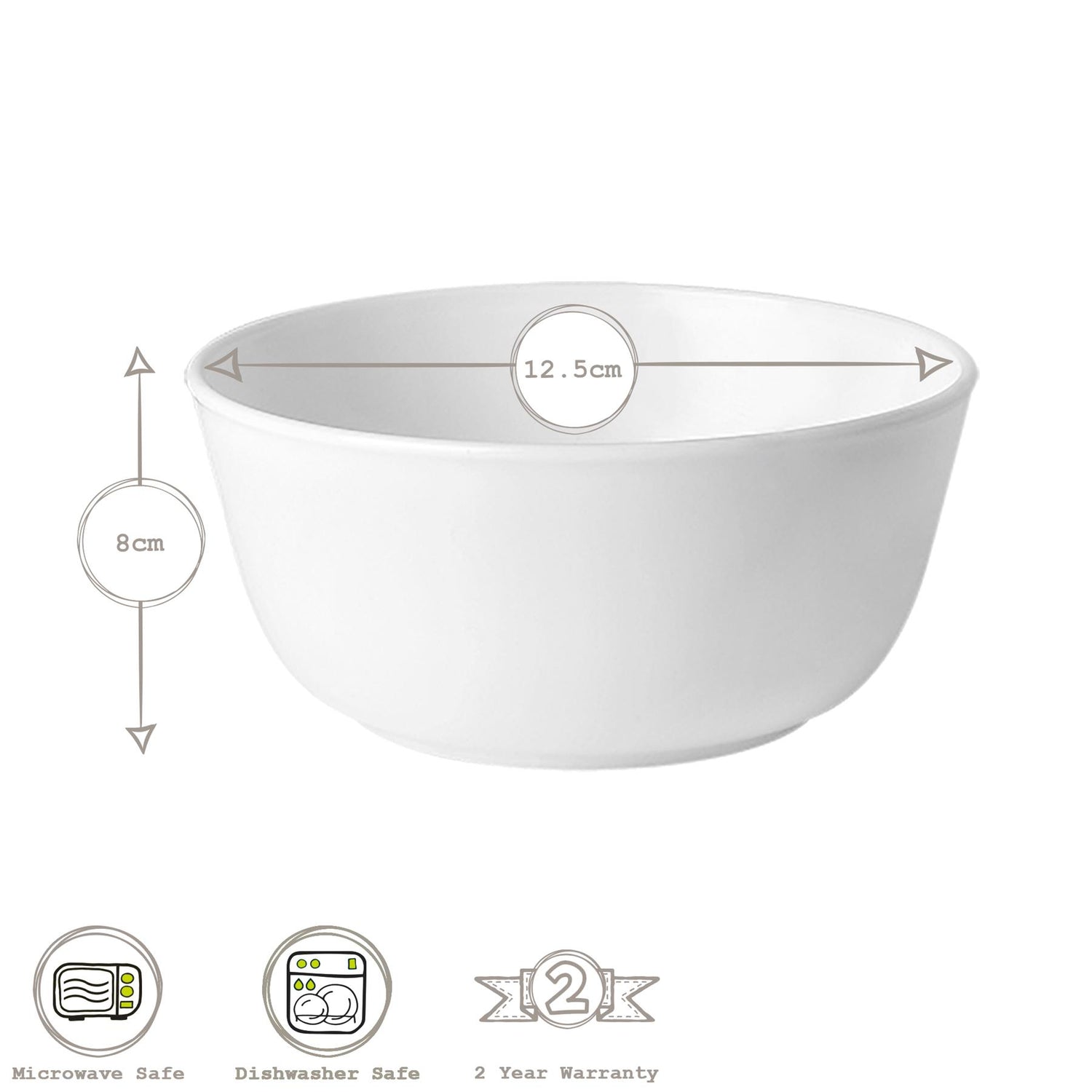 Toledo Glass Cereal Bowl - 12.5cm