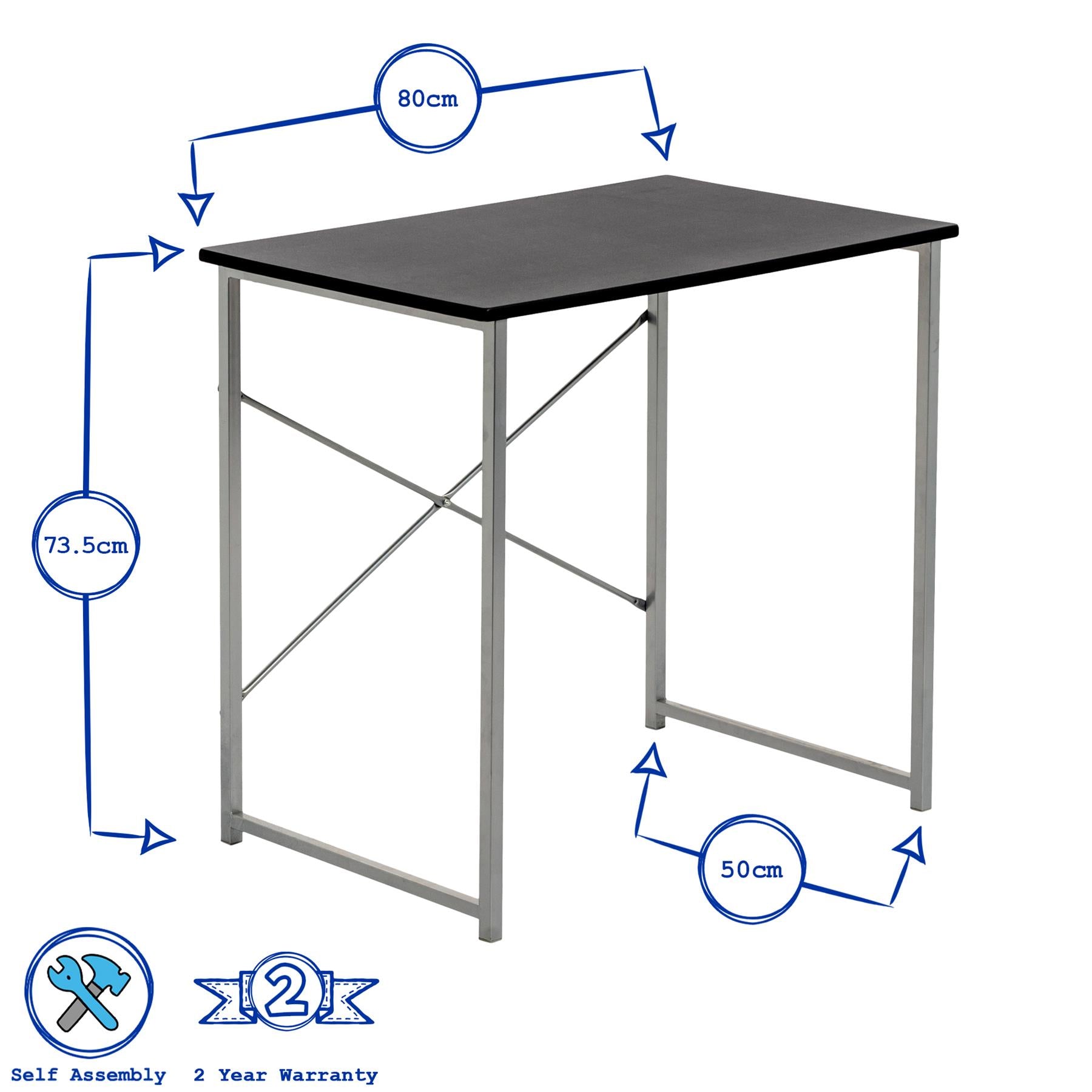 Harbour Housewares Wooden Workstation Desk - Black