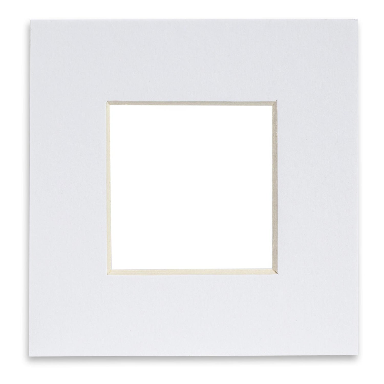 Nicola Spring Picture Mount for 10 x 10" Frame | Photo Size 8 x 8" - White