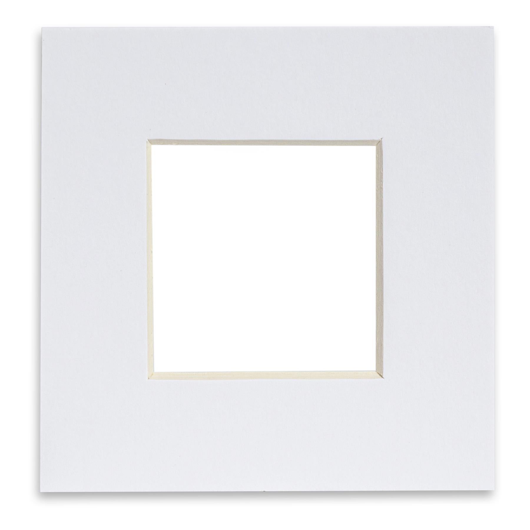 Nicola Spring Picture Mount for 10 x 10" Frame | Photo Size 8 x 8" - White