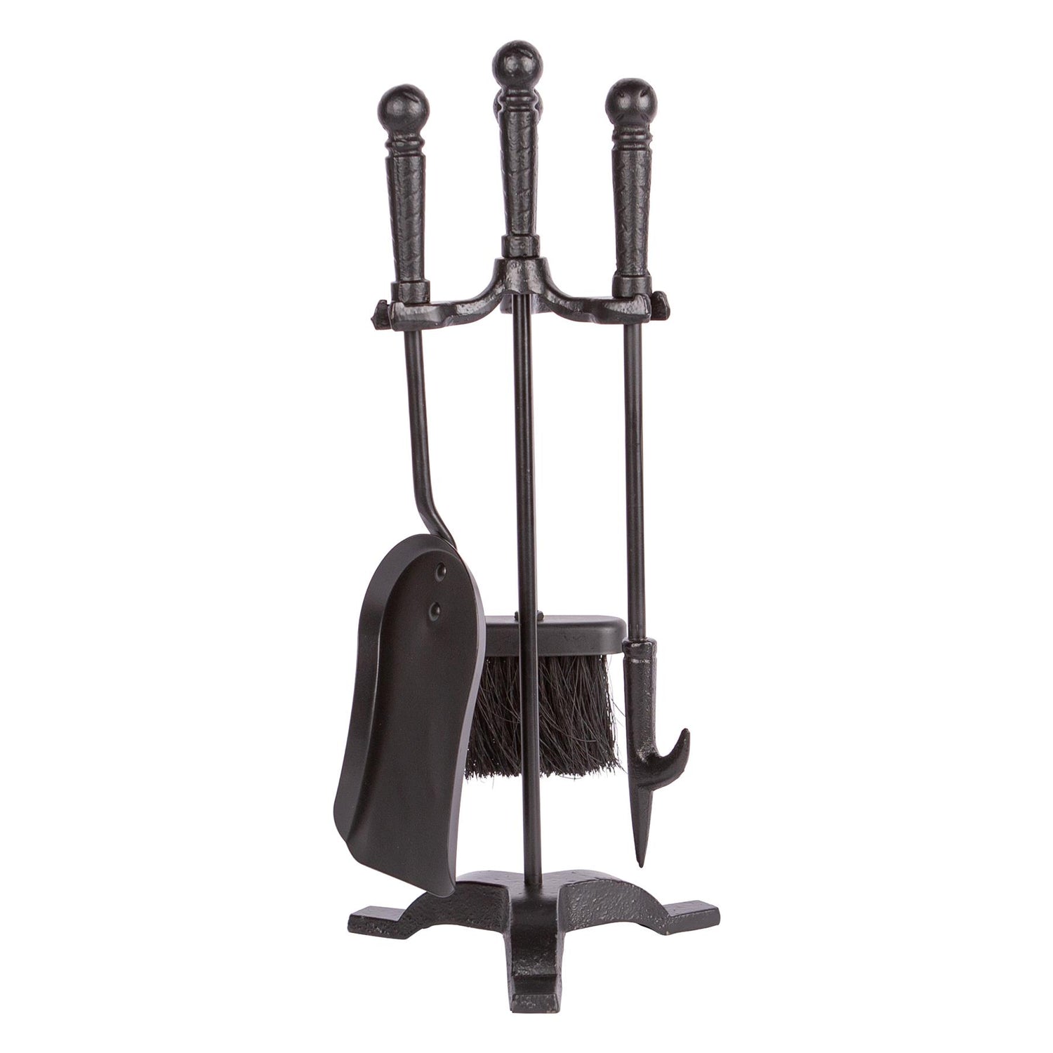 4pc Black Arundel Fireside Companion Set - By Hammer & Tongs