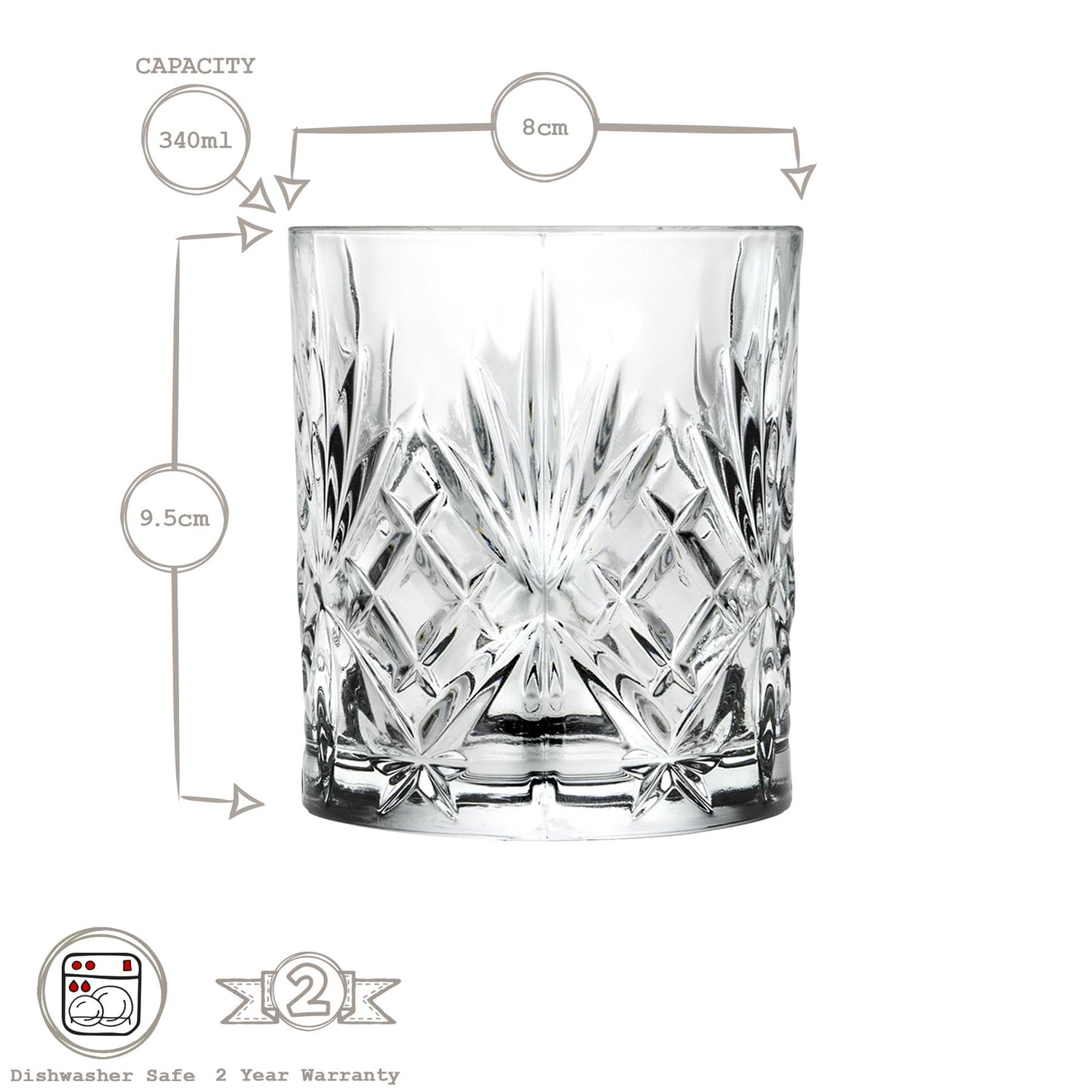 340ml Melodia Whisky Glass