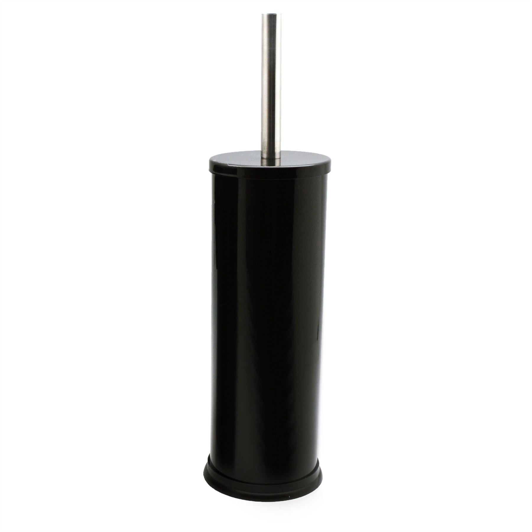 Harbour Housewares Bathroom Toilet Brush & Holder Set - Black