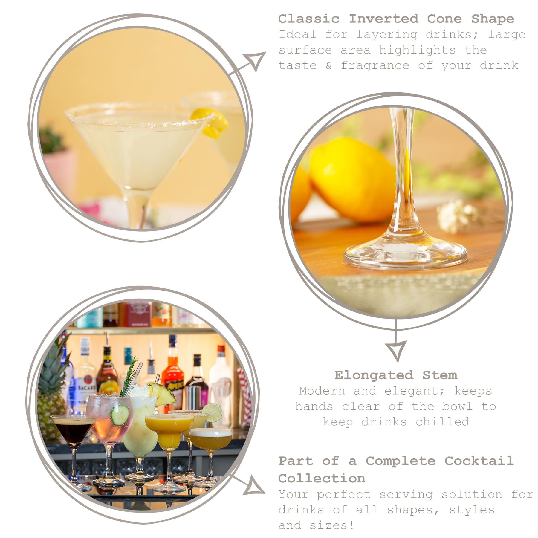 175ml Misket Martini Glasses