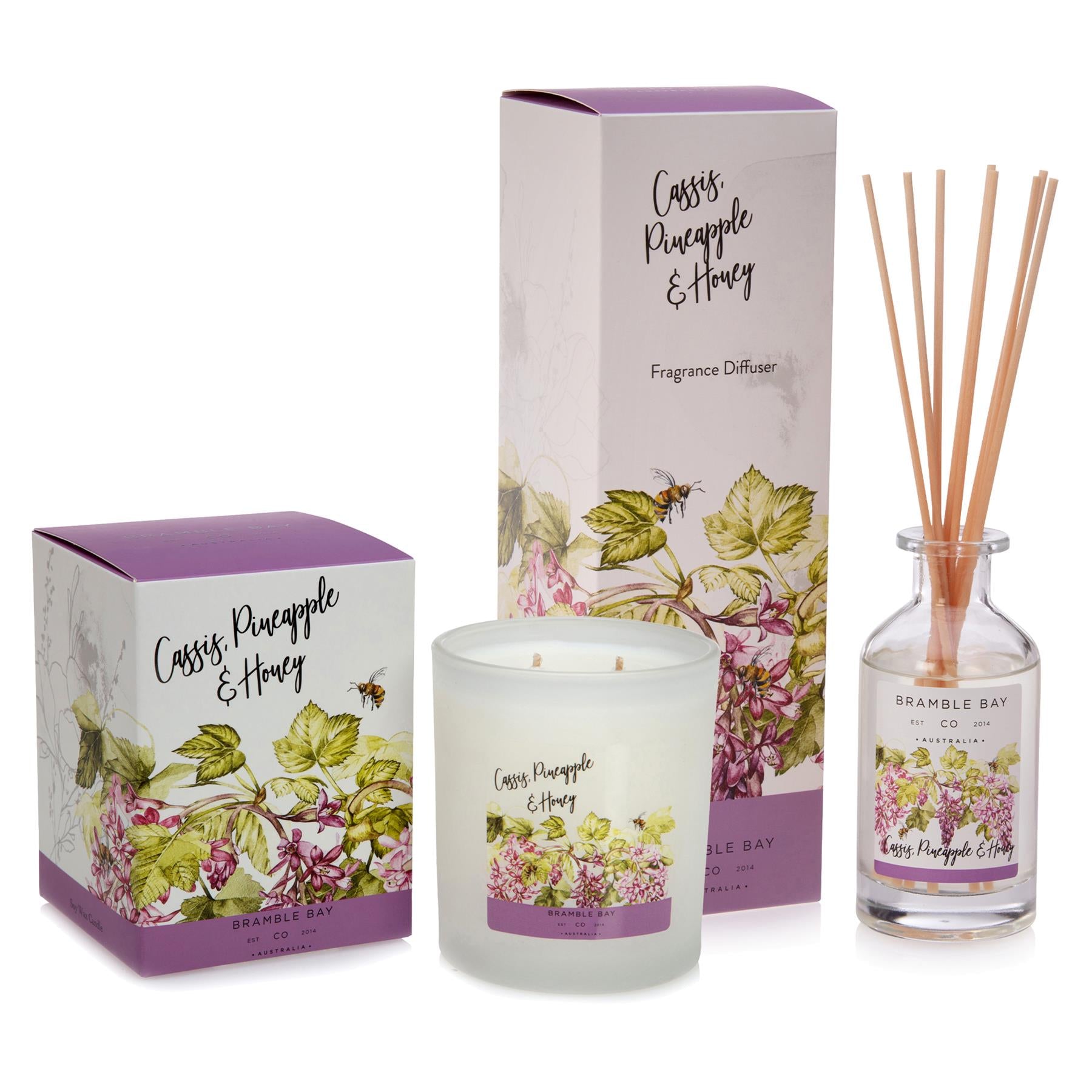 300g Cassis, Pineapple & Honey Bath & Body Soy Wax Scented Candle