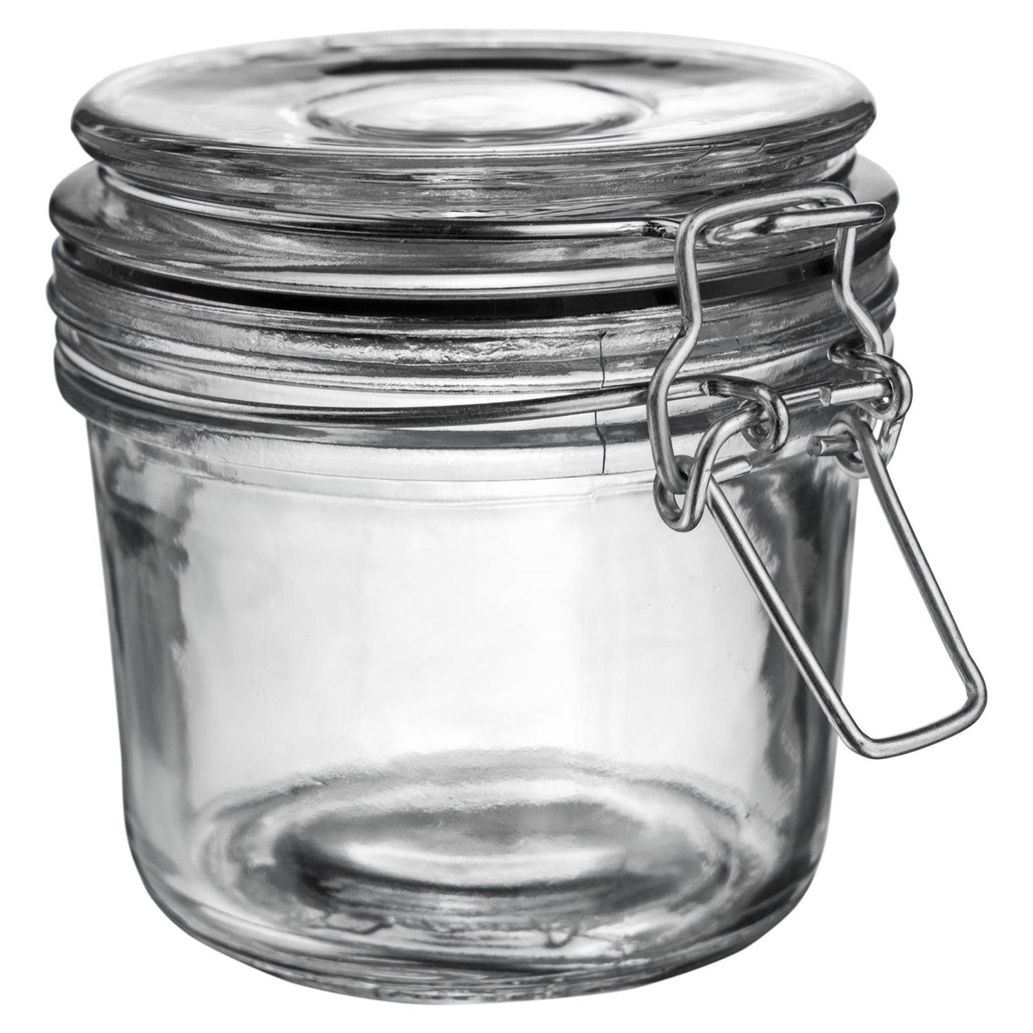 Argon Tableware Glass Storage Jar - 350ml - Black Seal