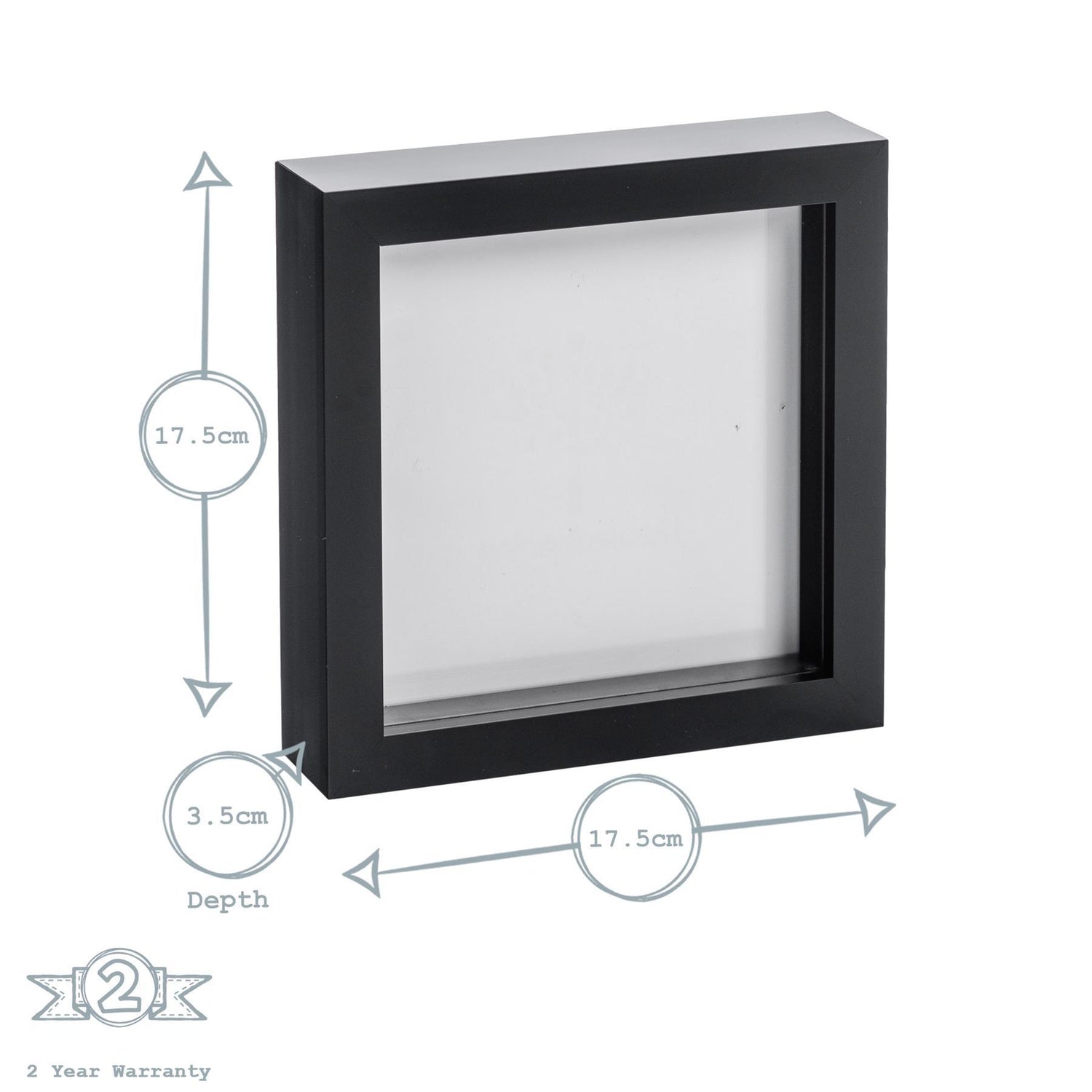 Nicola Spring Box Photo Frame - 6x6 - Black