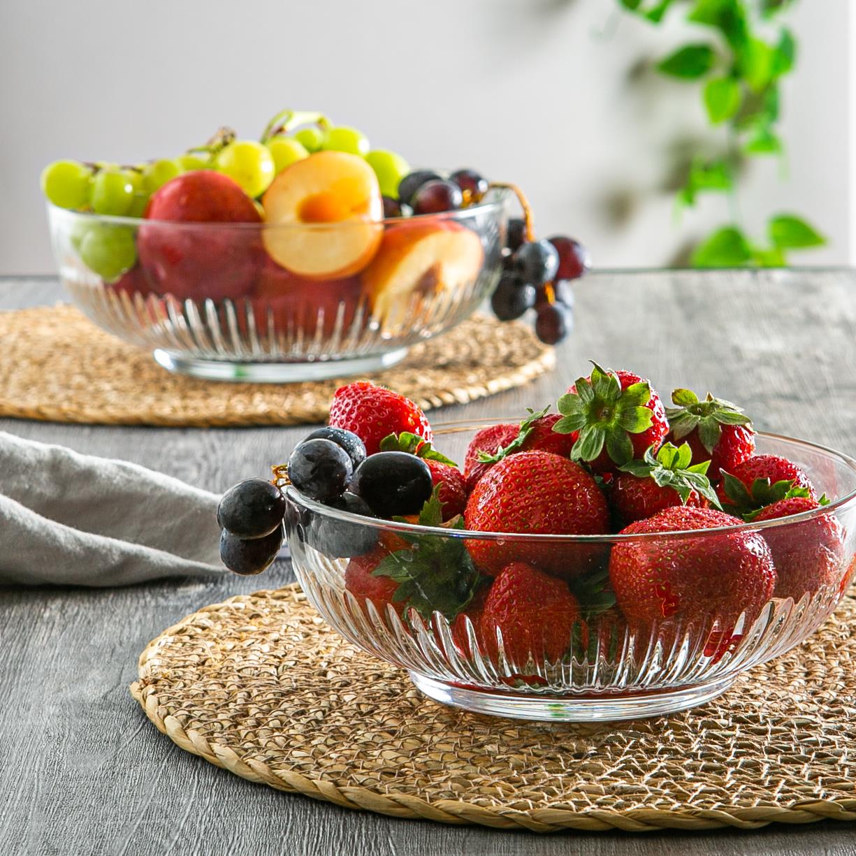 Glass Campana Serving Bowl - 20cm - Clear