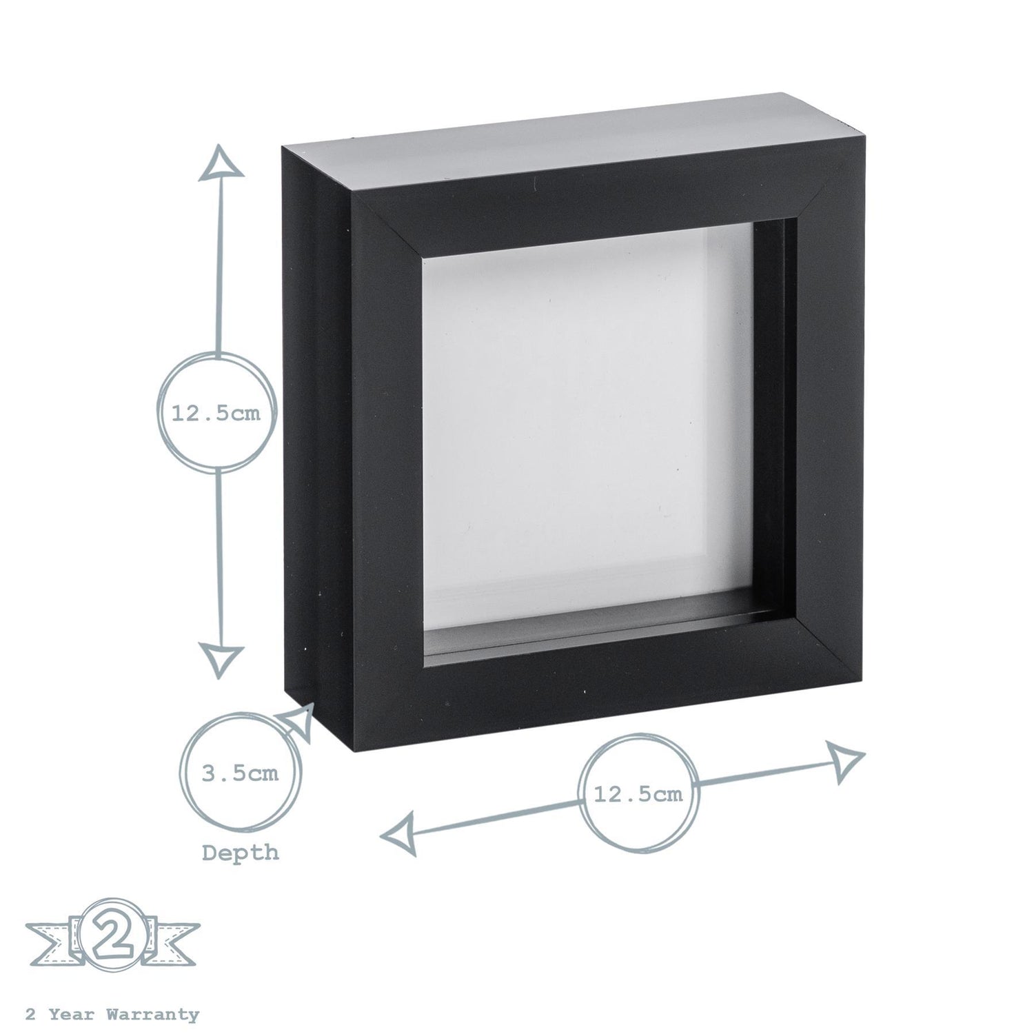 Nicola Spring Box Photo Frame - 4x4 - Black