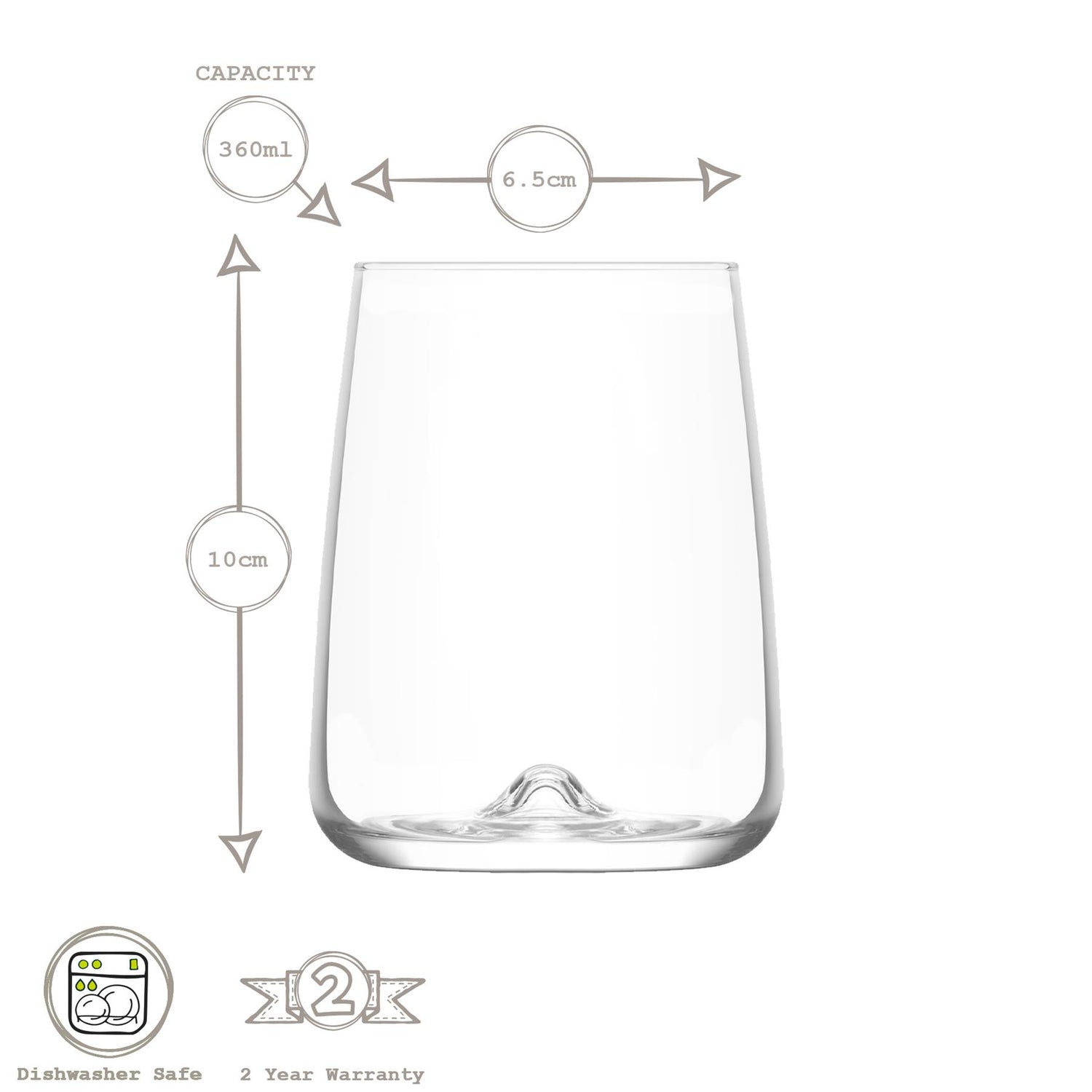 360ml Terra Tumbler Glass