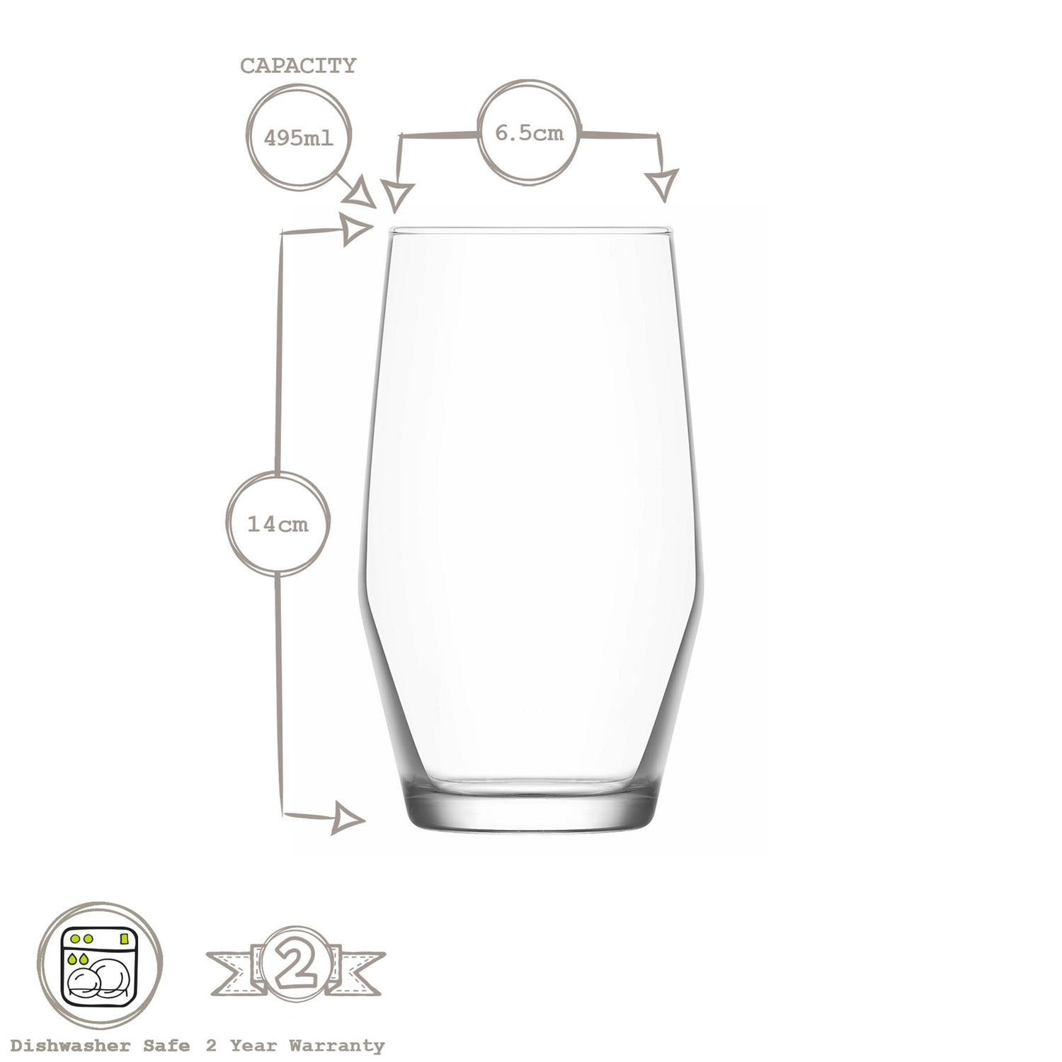 Ella Highball Glass - 495ml