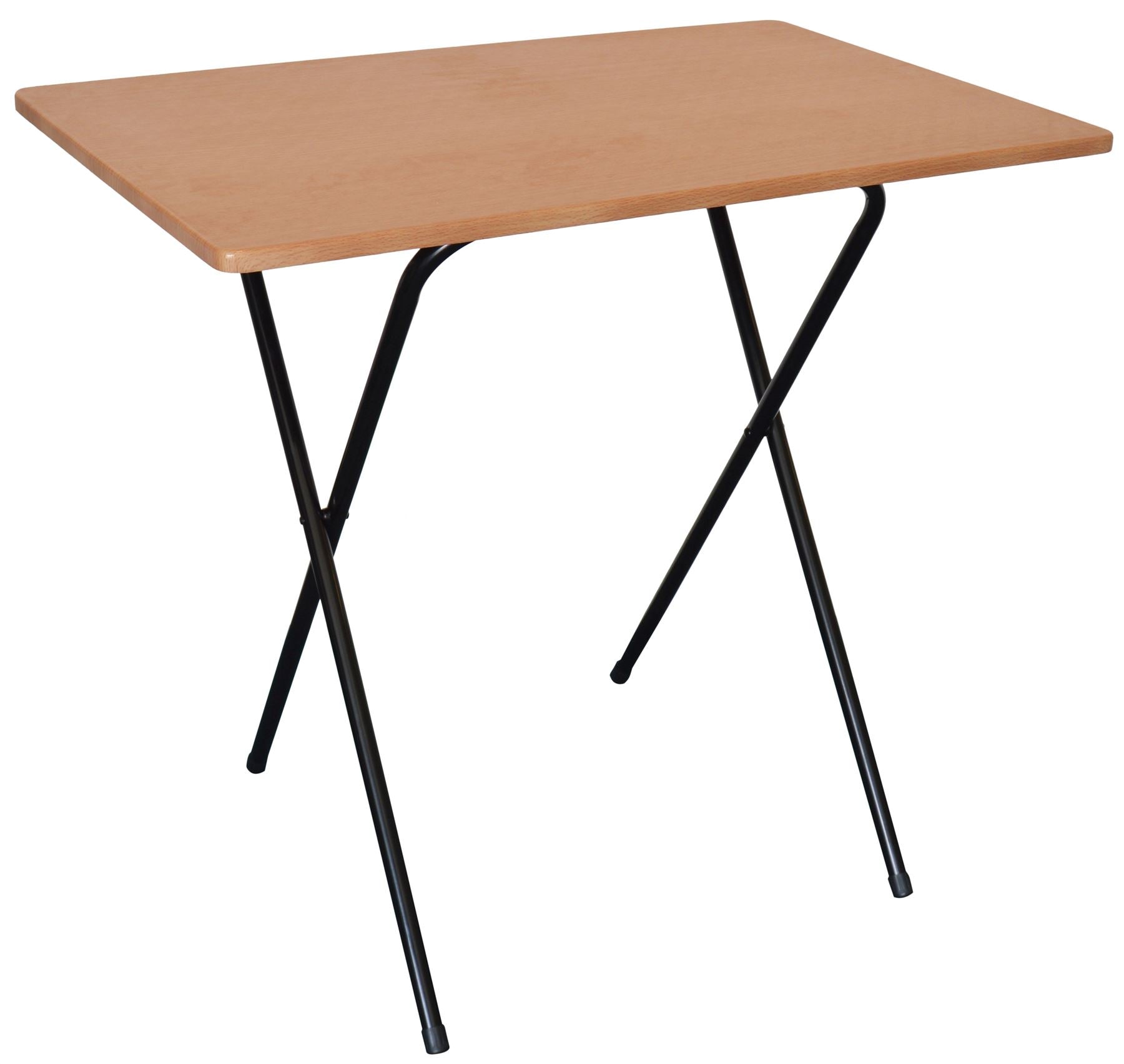 Harbour Housewares Folding Computer Desk - Natural Wood and Black