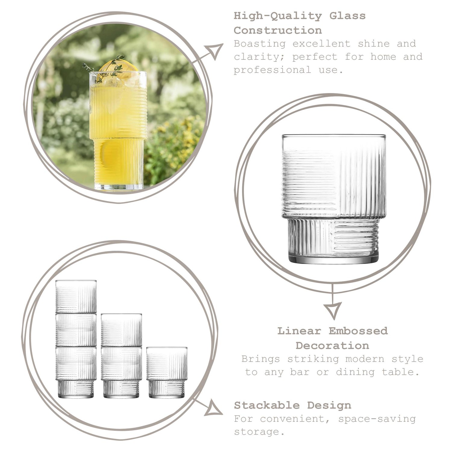 400ml Helen Stacking Highball Glass