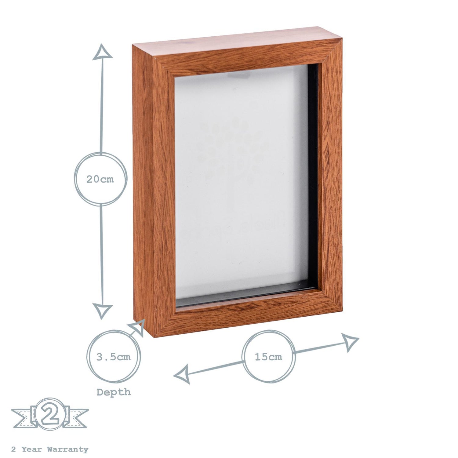 Nicola Spring Box Photo Frame - 5x7 - Dark Wood