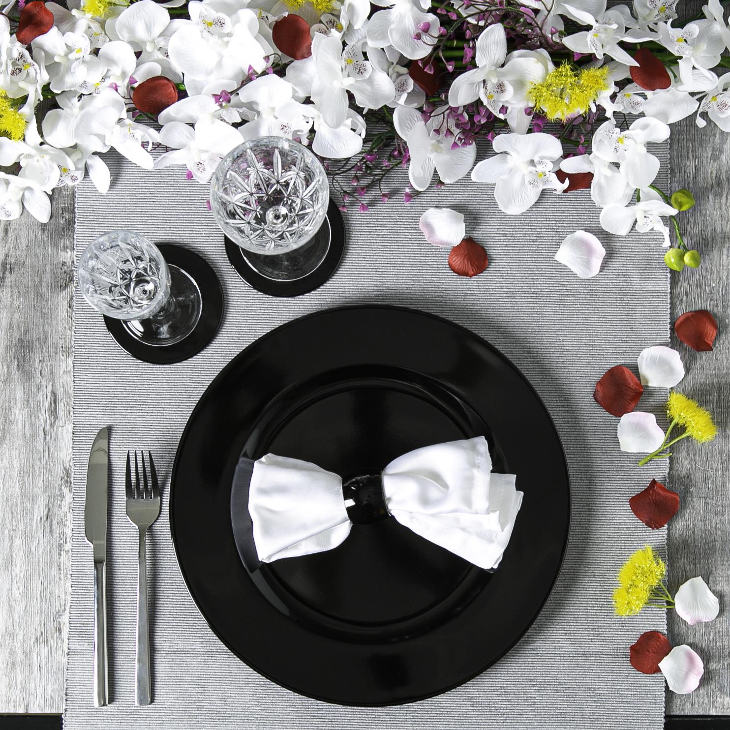 Metallic Charger Plate - 33cm - Black