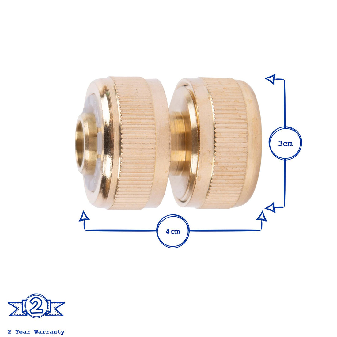 1/2" Brass Hose Repair Connector