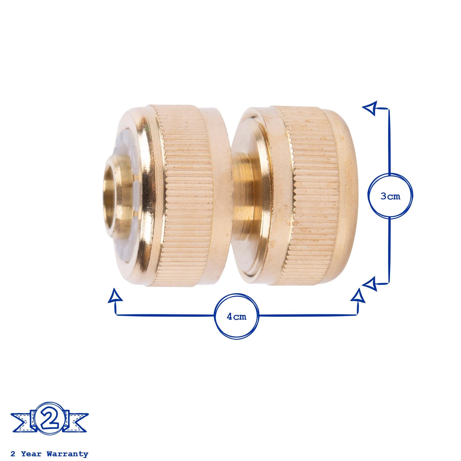 1/2" Brass Hose Repair Connector