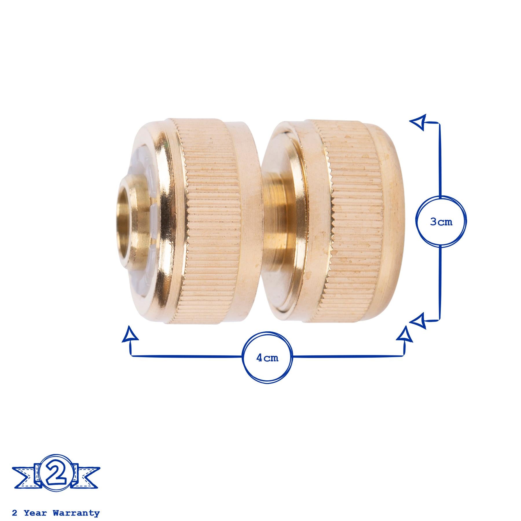 1/2" Brass Hose Repair Connector