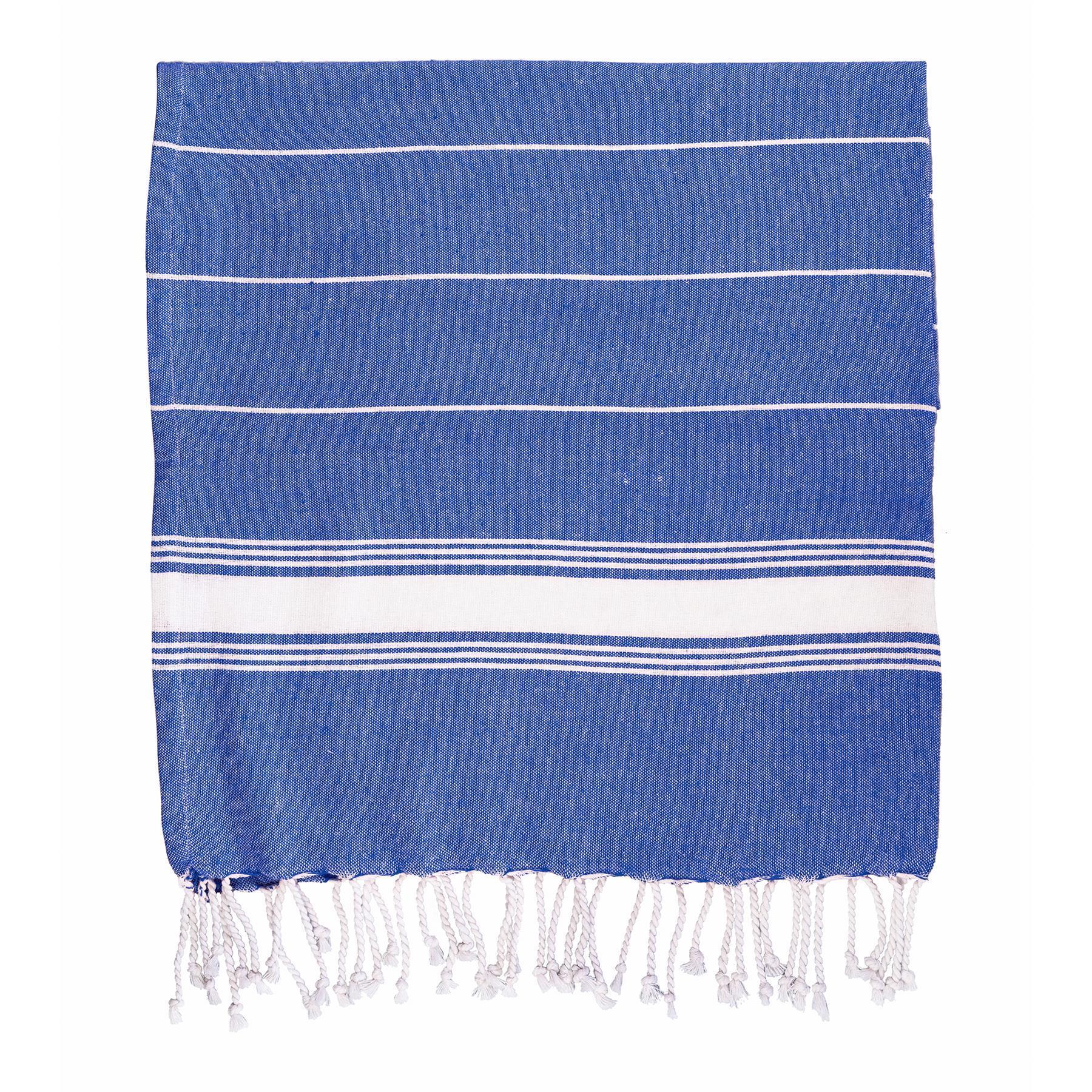 Nicola Spring Turkish Beach Towel - Navy