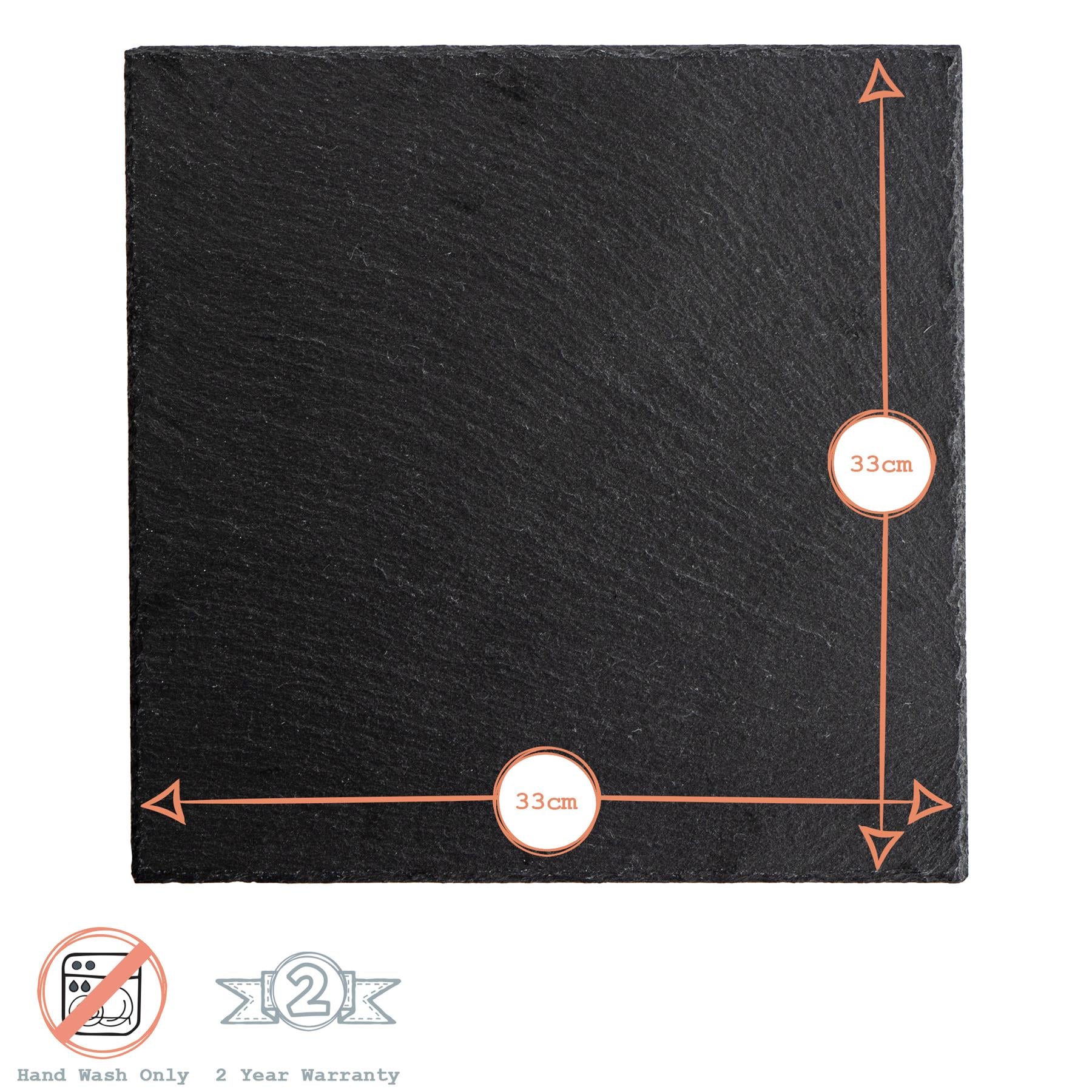Argon Tableware Slate Square Serving Tray/Platter