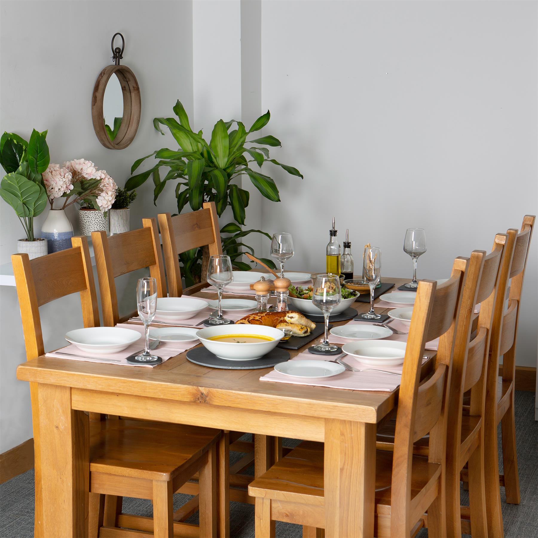 Ribbed Cotton Placemat - Baby Pink