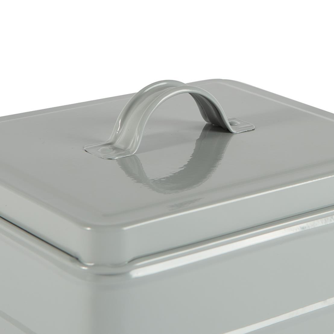 Vintage Metal Washing Tablets Storage Tin - Grey