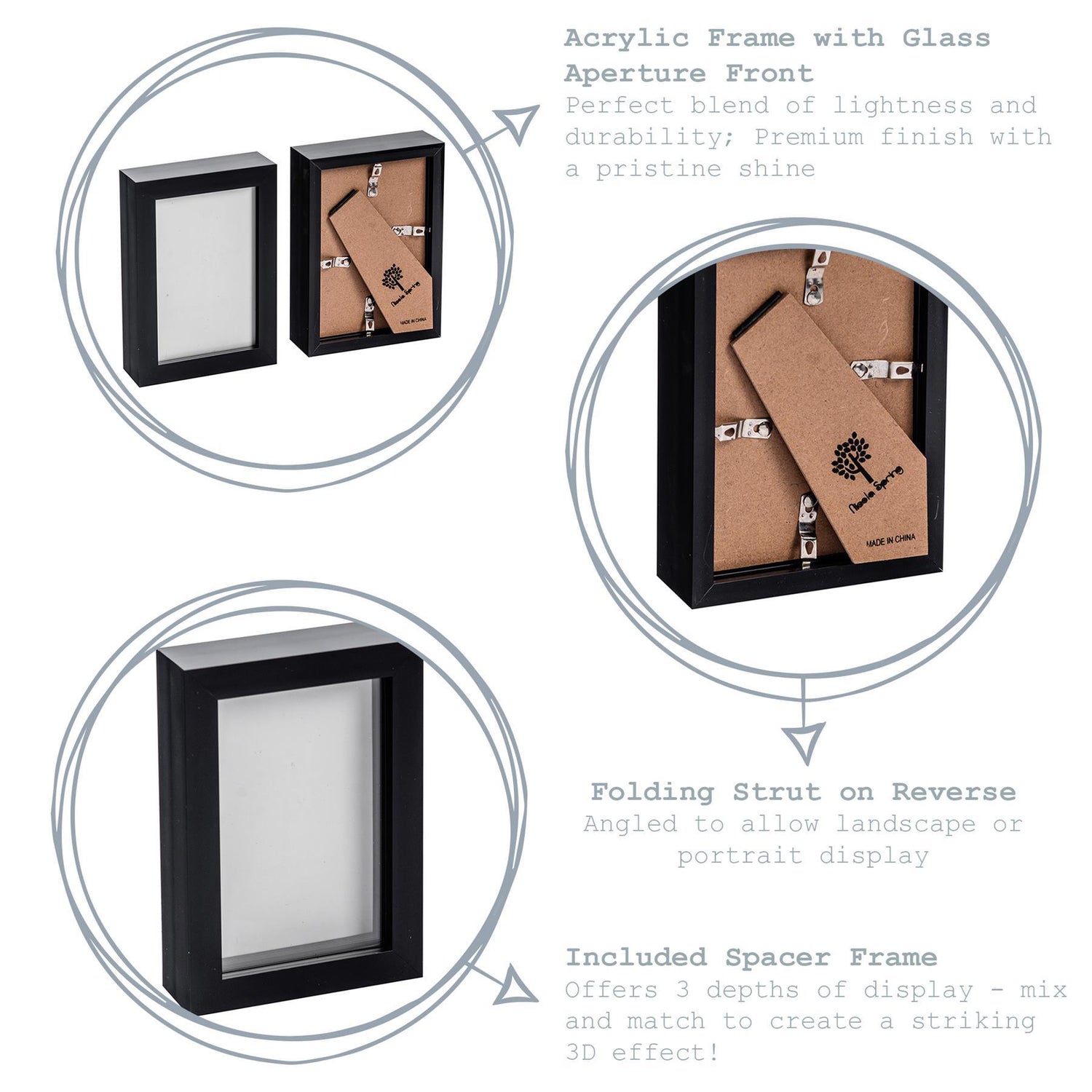 Nicola Spring Box Photo Frame - 4x6 - White