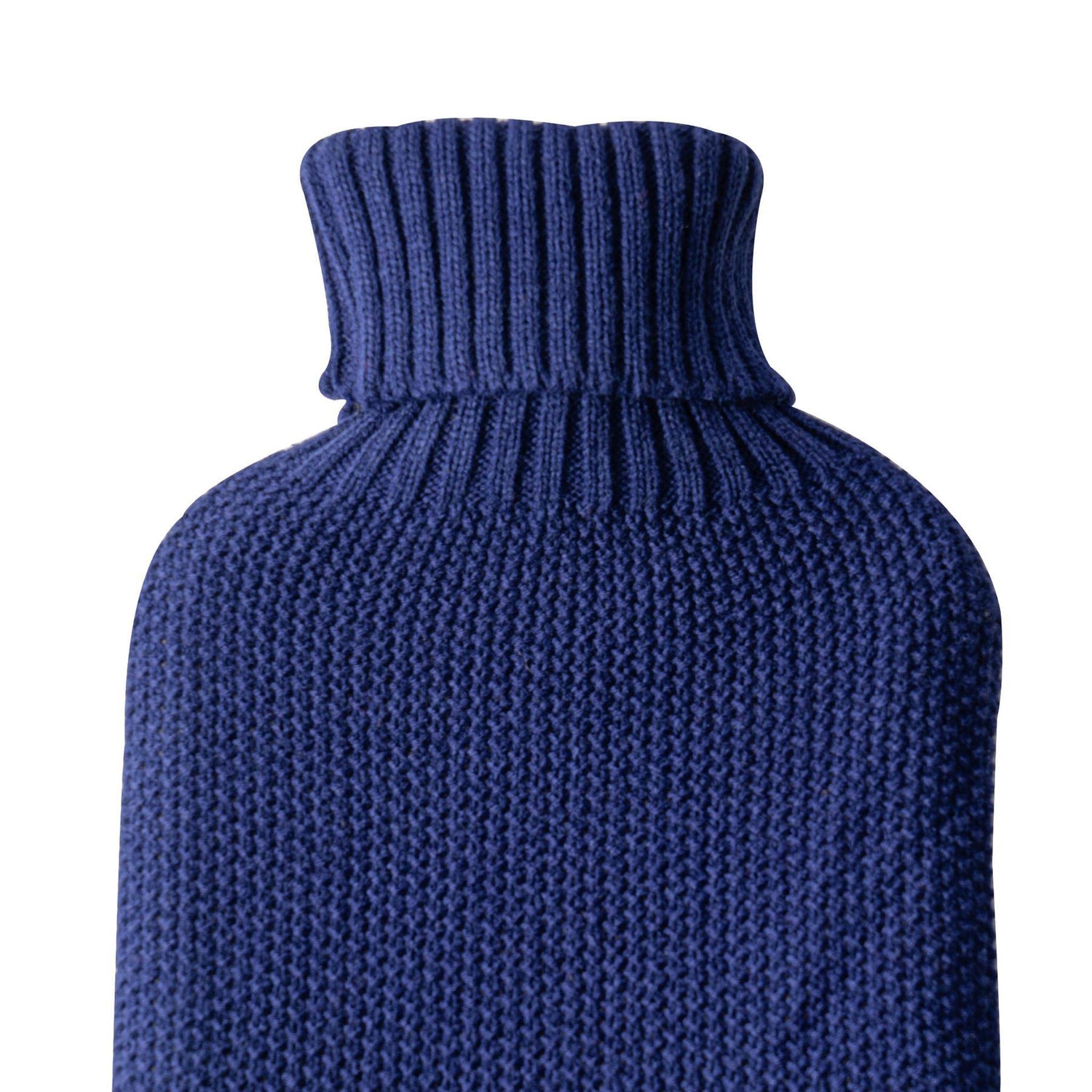 Nicola Spring Hot Water Bottle Cover - Knitted - Midnight Blue
