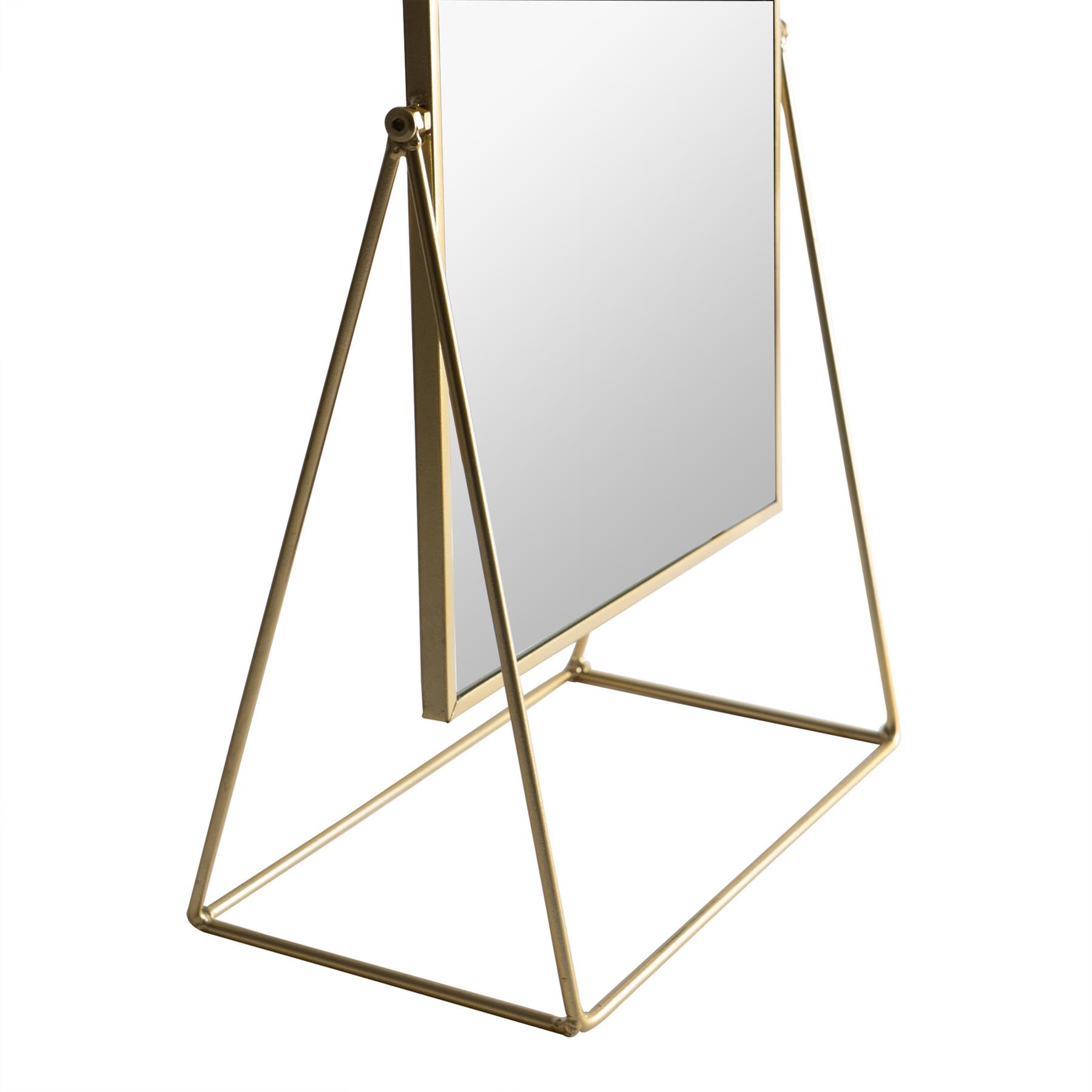 Harbour Housewares Dressing Table Vanity Mirror - 32cm - Gold