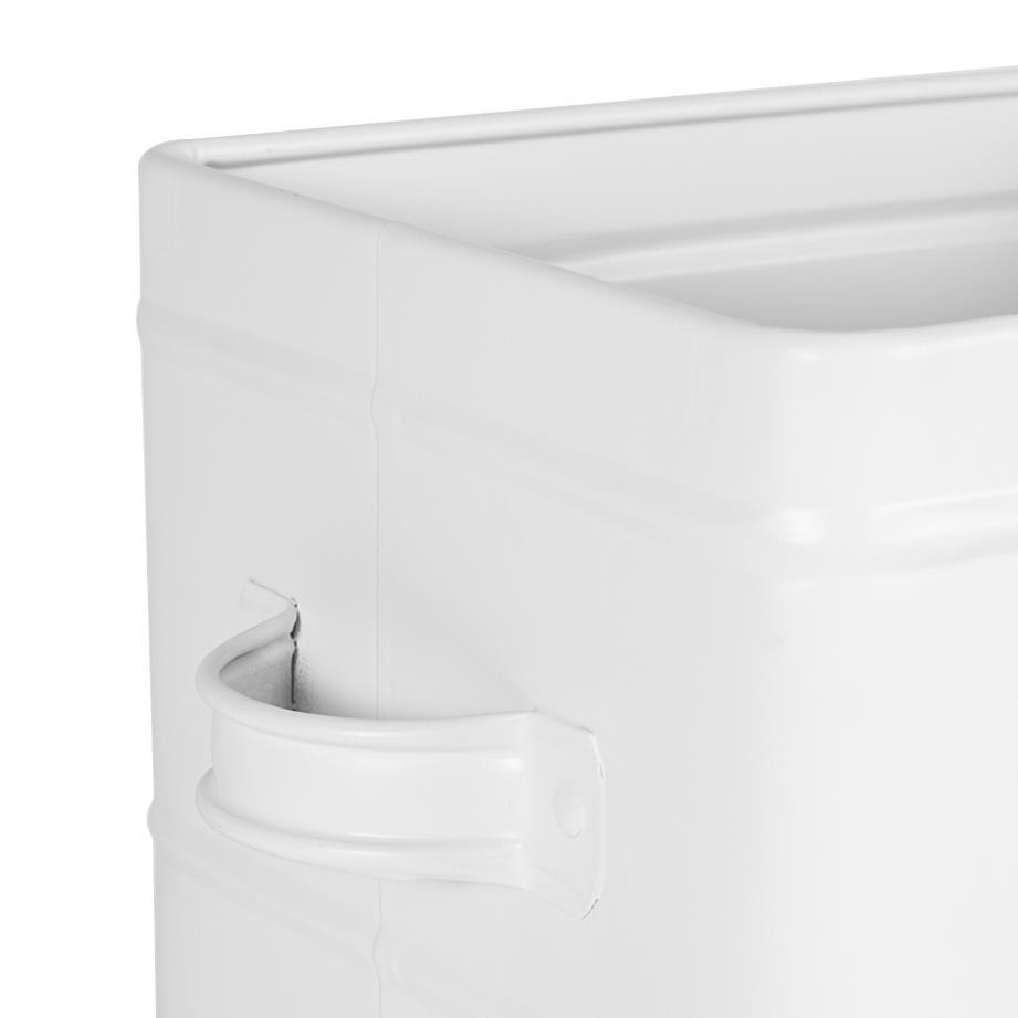 Vintage Metal Washing Powder Storage Tin - Matt White