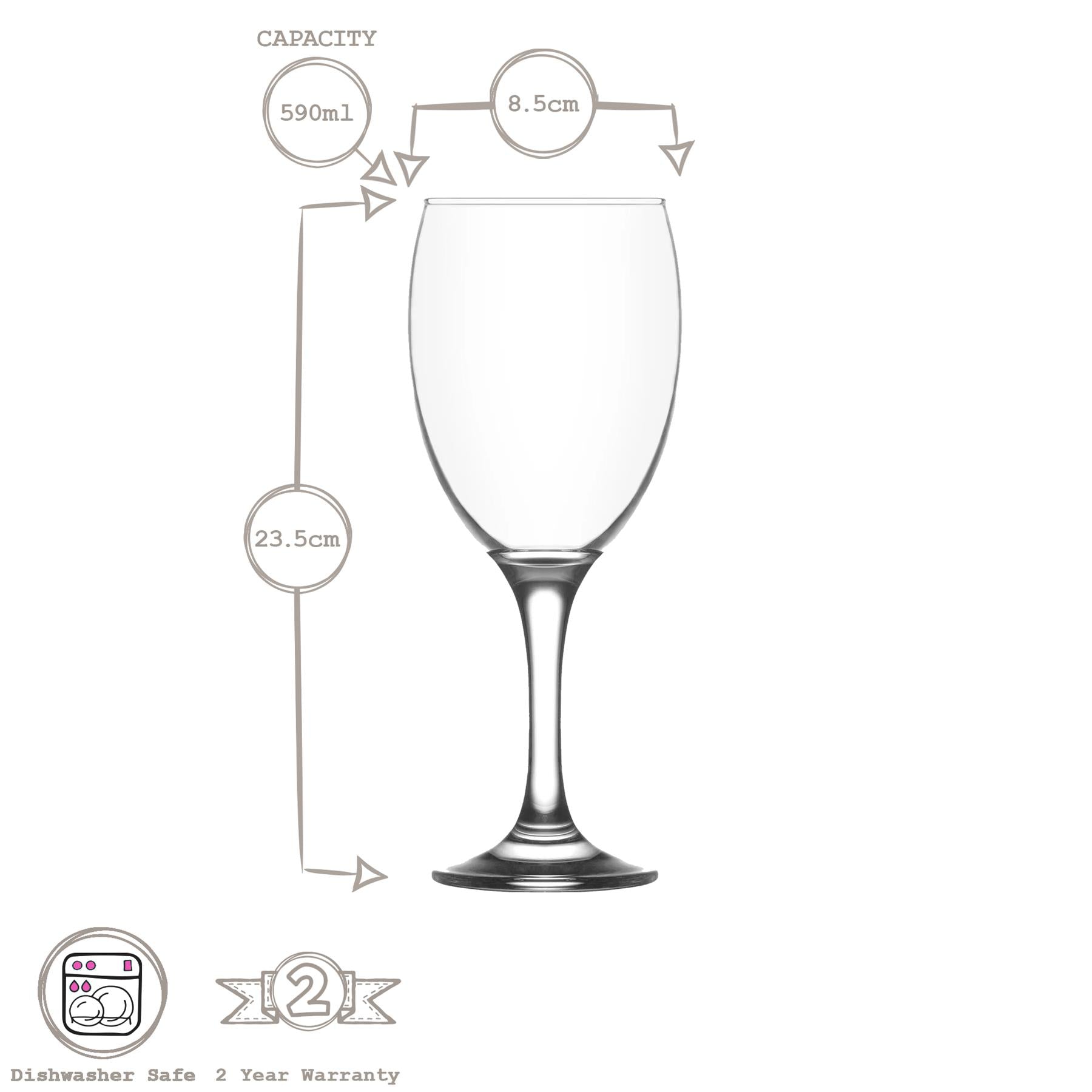 590ml Empire Red Wine Glass