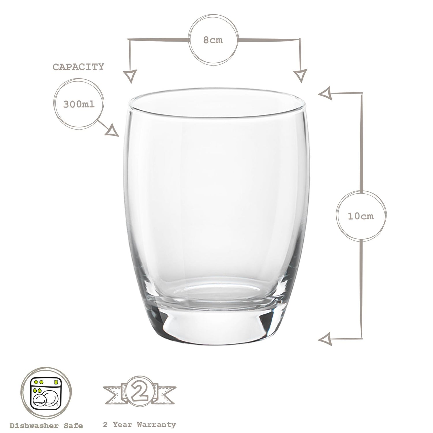 Fiore Water Glass - 300ml