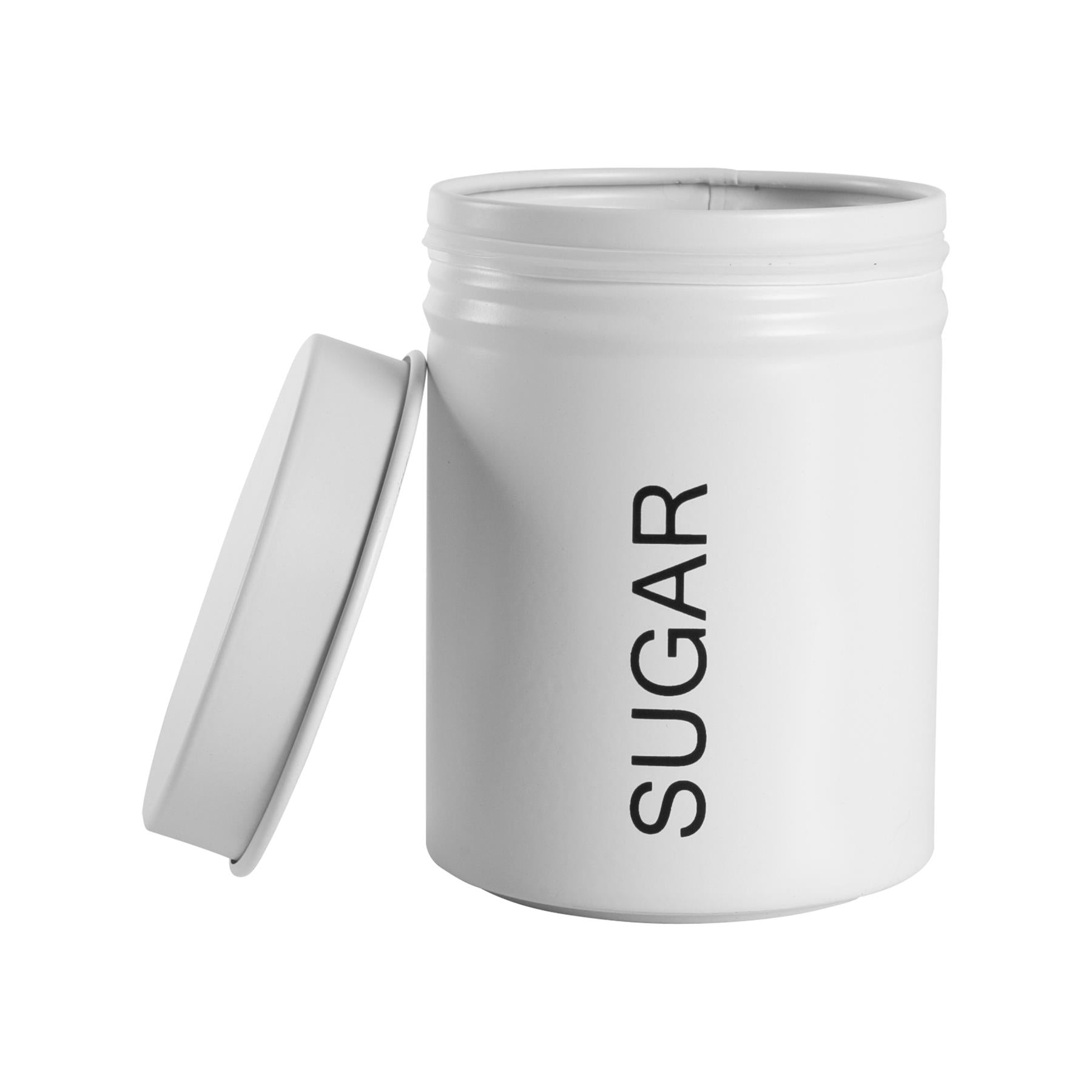 Harbour Housewares Vintage Sugar Storage Canister - Matte White