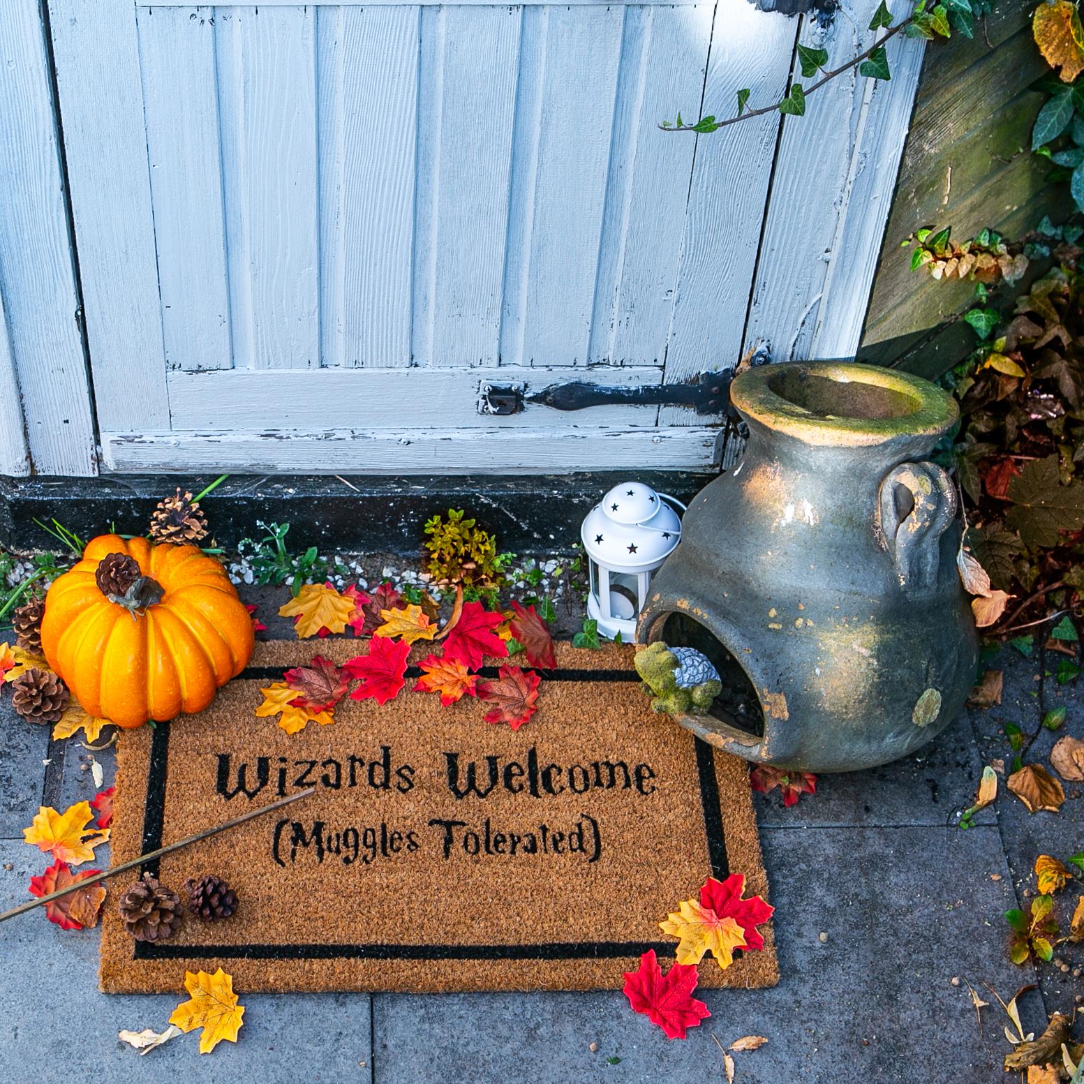 Non-Slip Halloween Door Mat - 60 x 40cm - Wizards Welcome