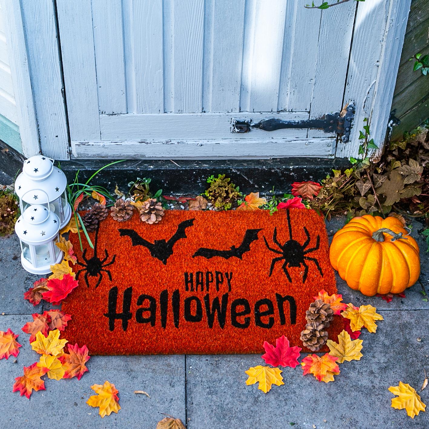 Non-Slip Halloween Door Mat - 60 x 40cm - Orange