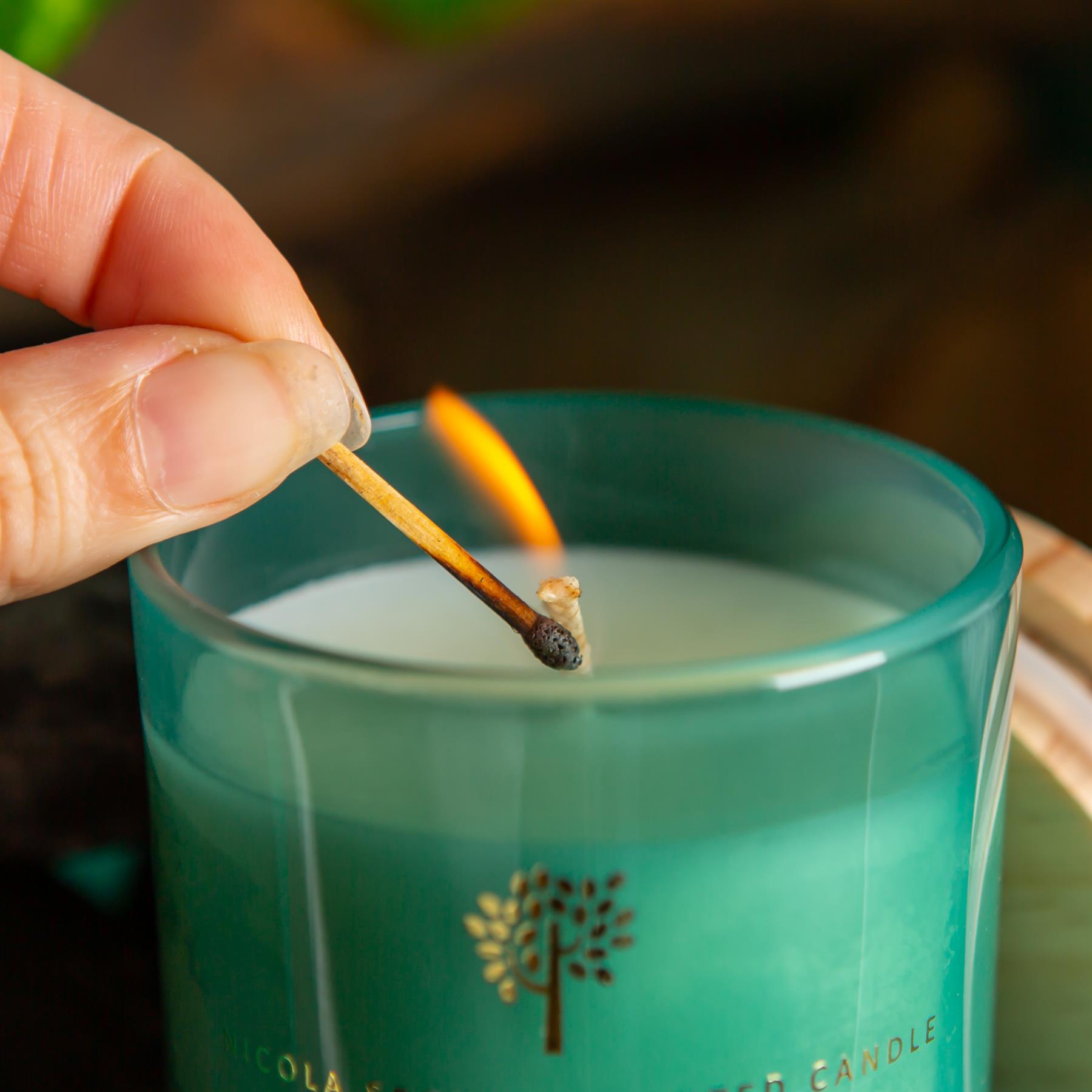 130g Sage & Seasalt Soy Wax Scented Candle - by Nicola Spring