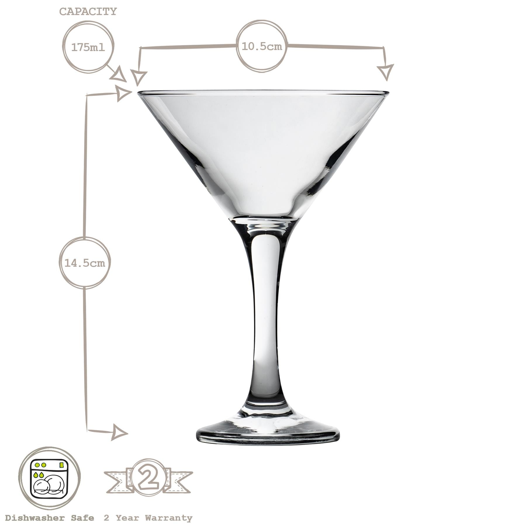 175ml Misket Martini Glasses