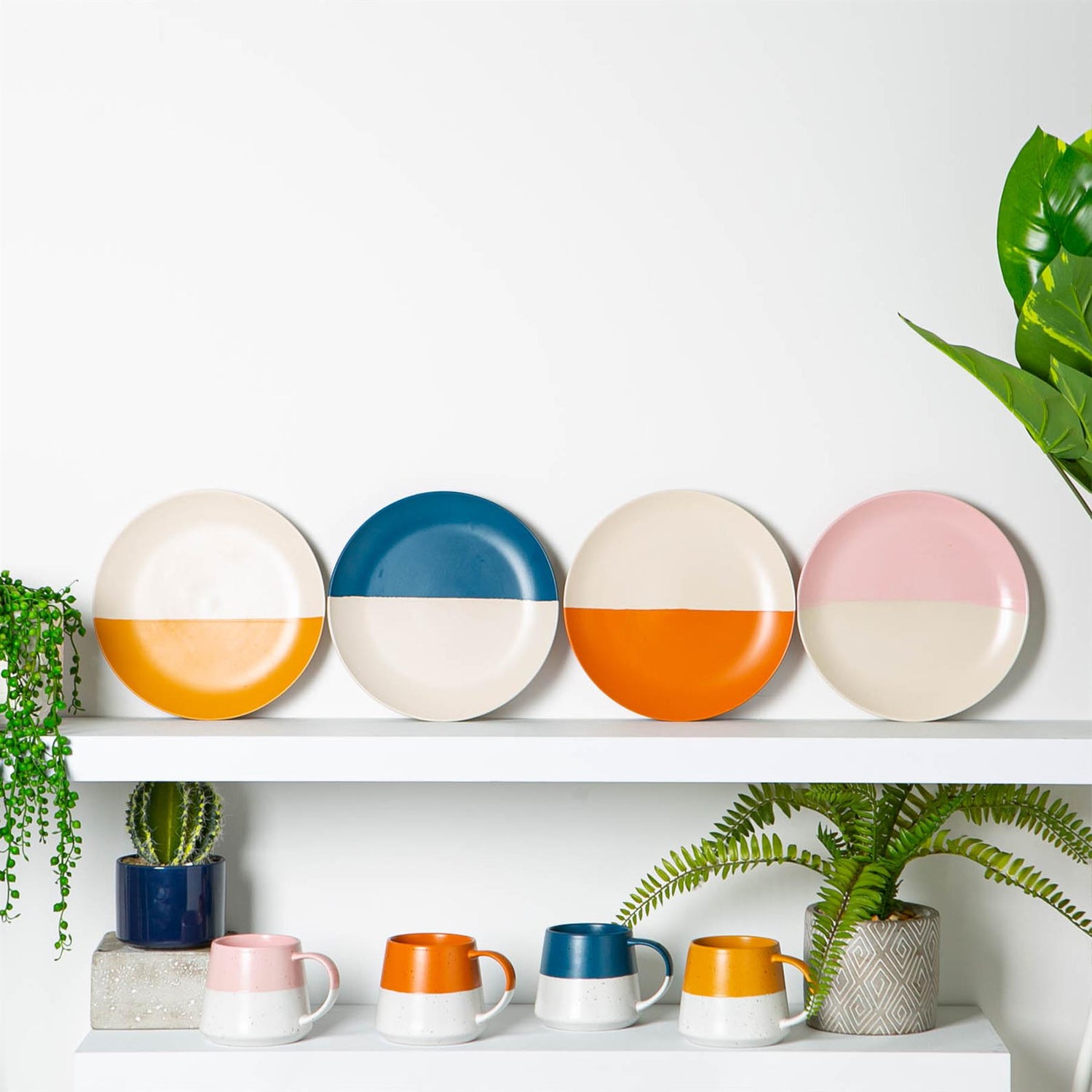 Dipped Stoneware Side Plate - 20.5cm - Mustard