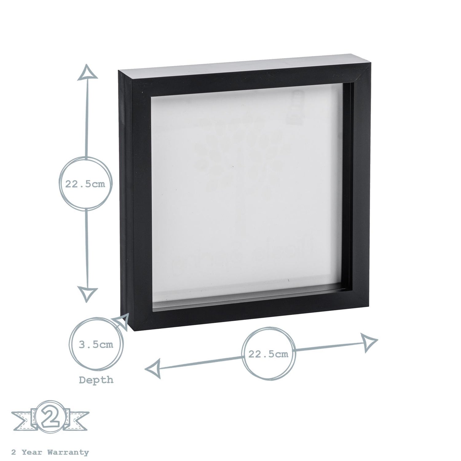 Nicola Spring Box Photo Frame - 8x8 - Black