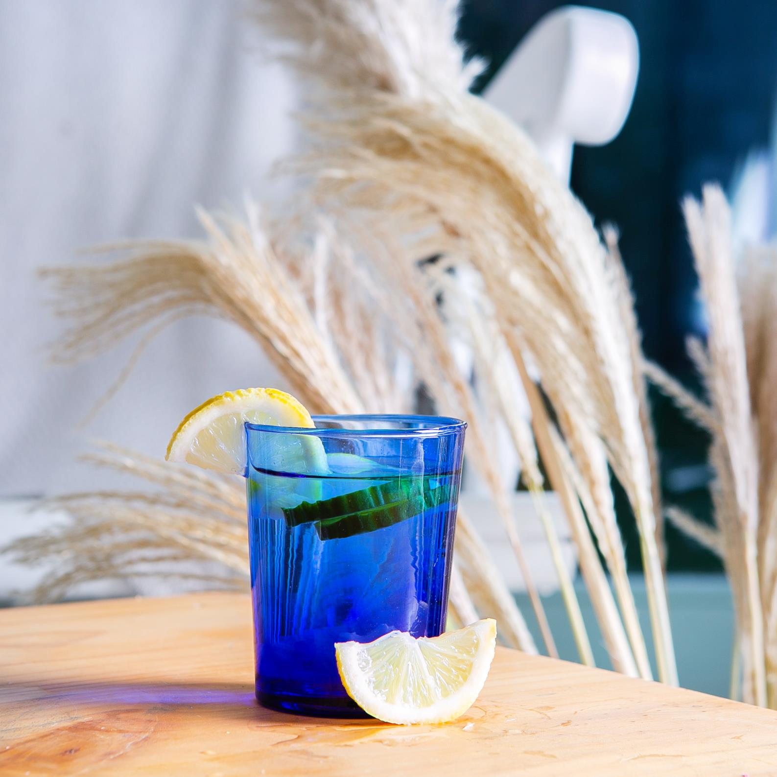 Meknes Recycled Tumbler Glass - 215ml - Blue