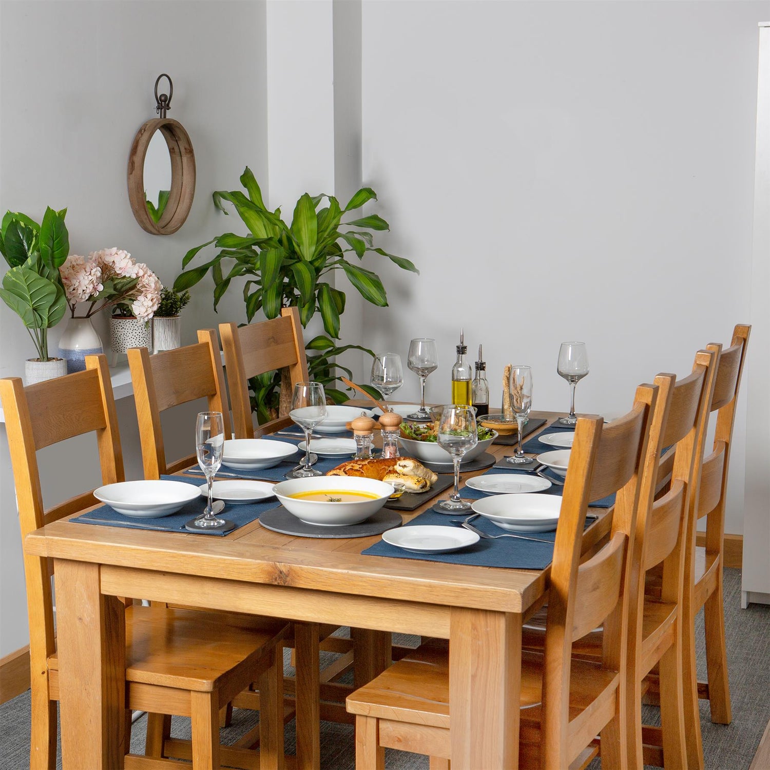 Ribbed Cotton Placemat - Denim